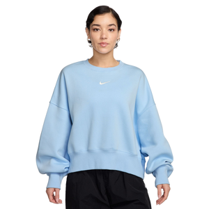 Nike Women's Sportswear Phoenix Fleece Over-Oversized Crew-Neck Sweatshirt-Blue