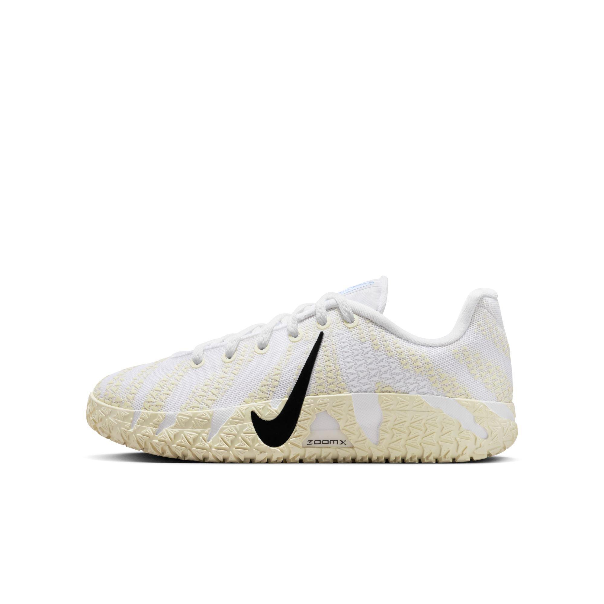 Nike Ja 3 Grade School Kids' "White/Black/Coconut Milk/Desert Khaki" Basketball Shoe