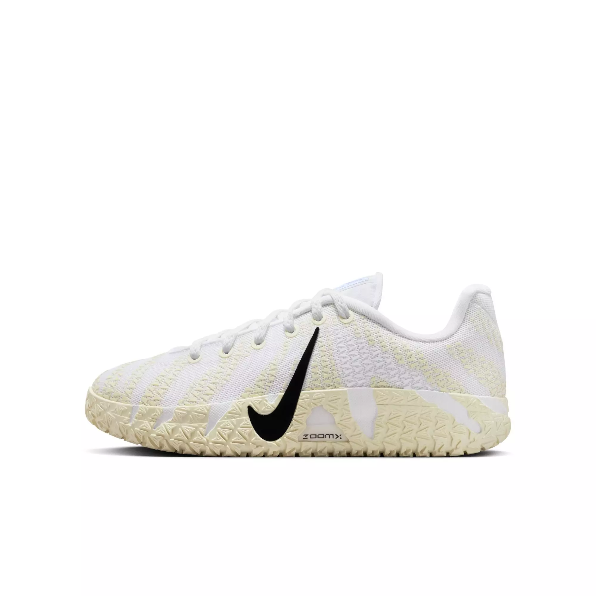 Nike Ja 3 "White/Black/Coconut Milk/Desert Khaki" Grade School Kids' Basketball Shoe - WHITE/BLACK/COCONUT MILK/DESERT KHAKI