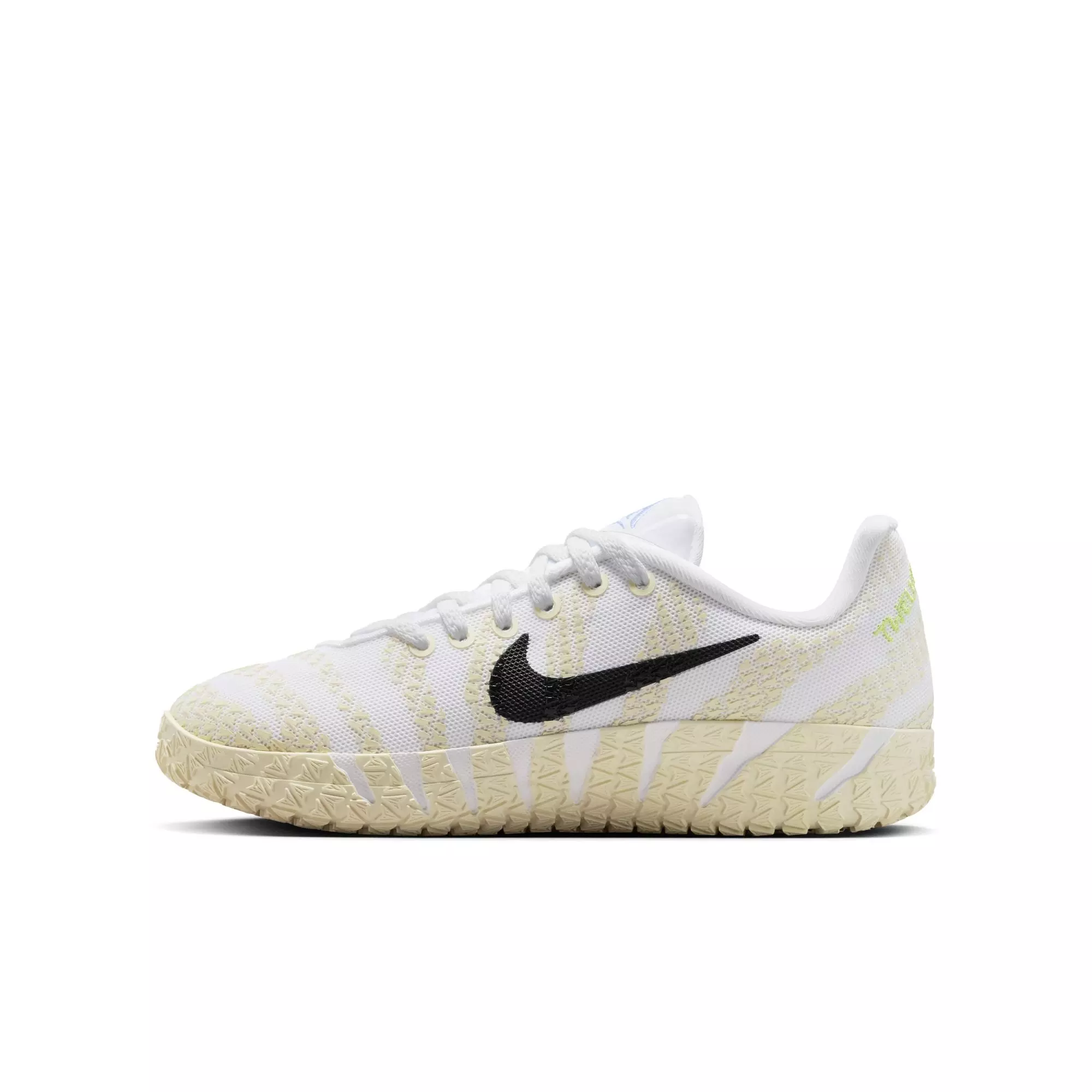 Nike Ja 3 "White/Black/Coconut Milk/Desert Khaki" Grade School Kids' Basketball Shoe - WHITE/BLACK/COCONUT MILK/DESERT KHAKI