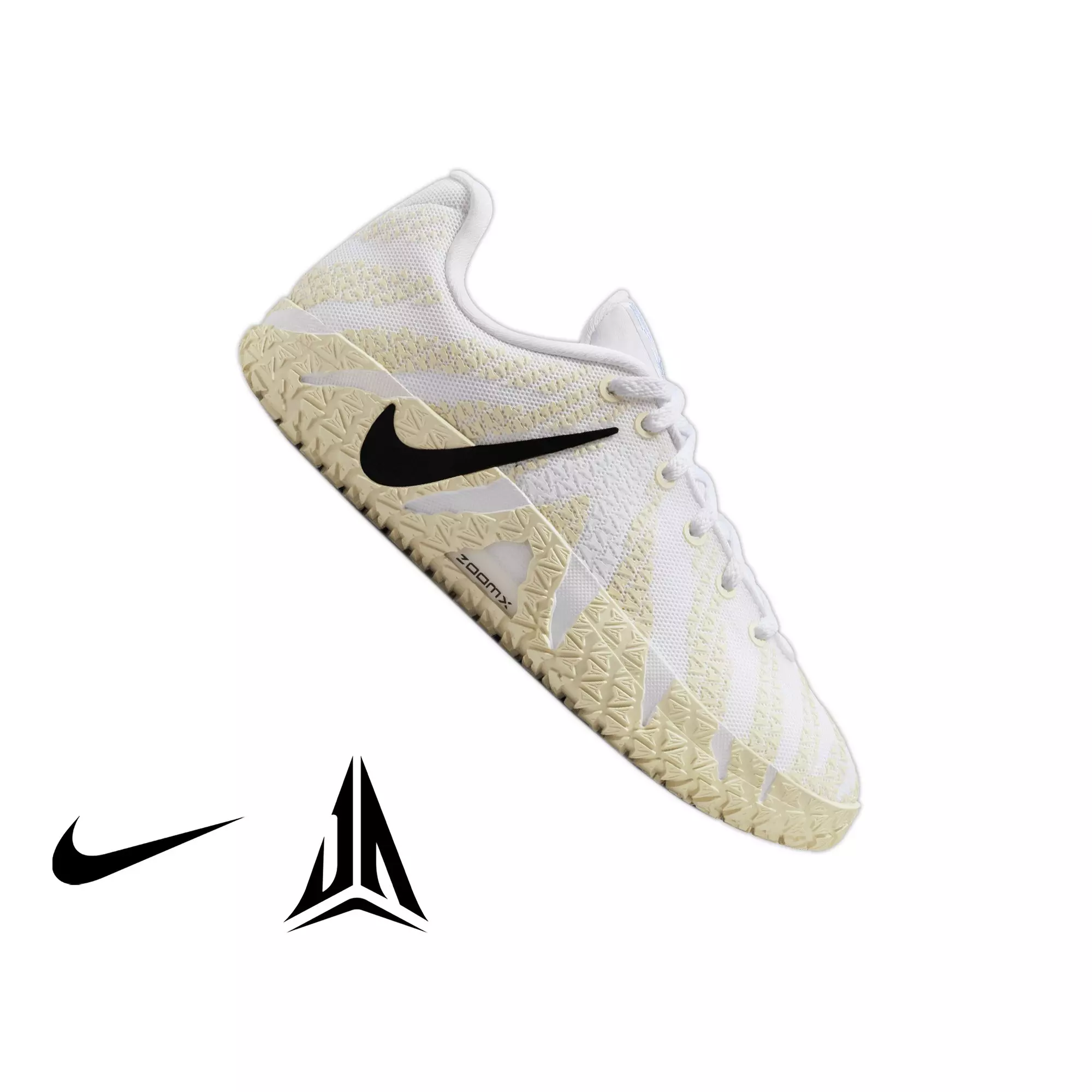 Nike Ja 3 "Sail" Grade School Kids' Basketball Shoe - BLACK/COCONUT MILK/DESERT KHAKI
