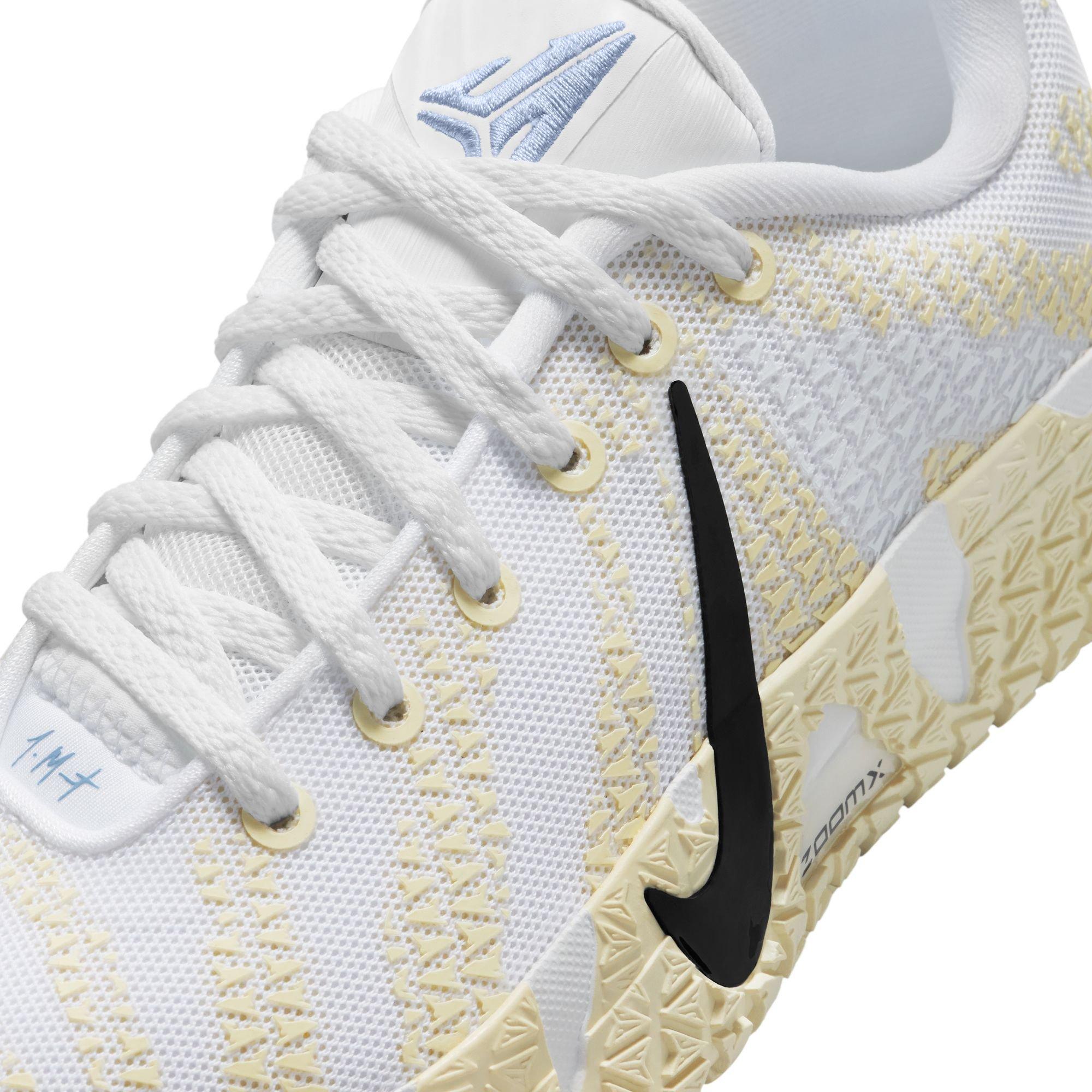 Nike Ja 3 Grade School Kids' "White/Black/Coconut Milk/Desert Khaki" Basketball Shoe