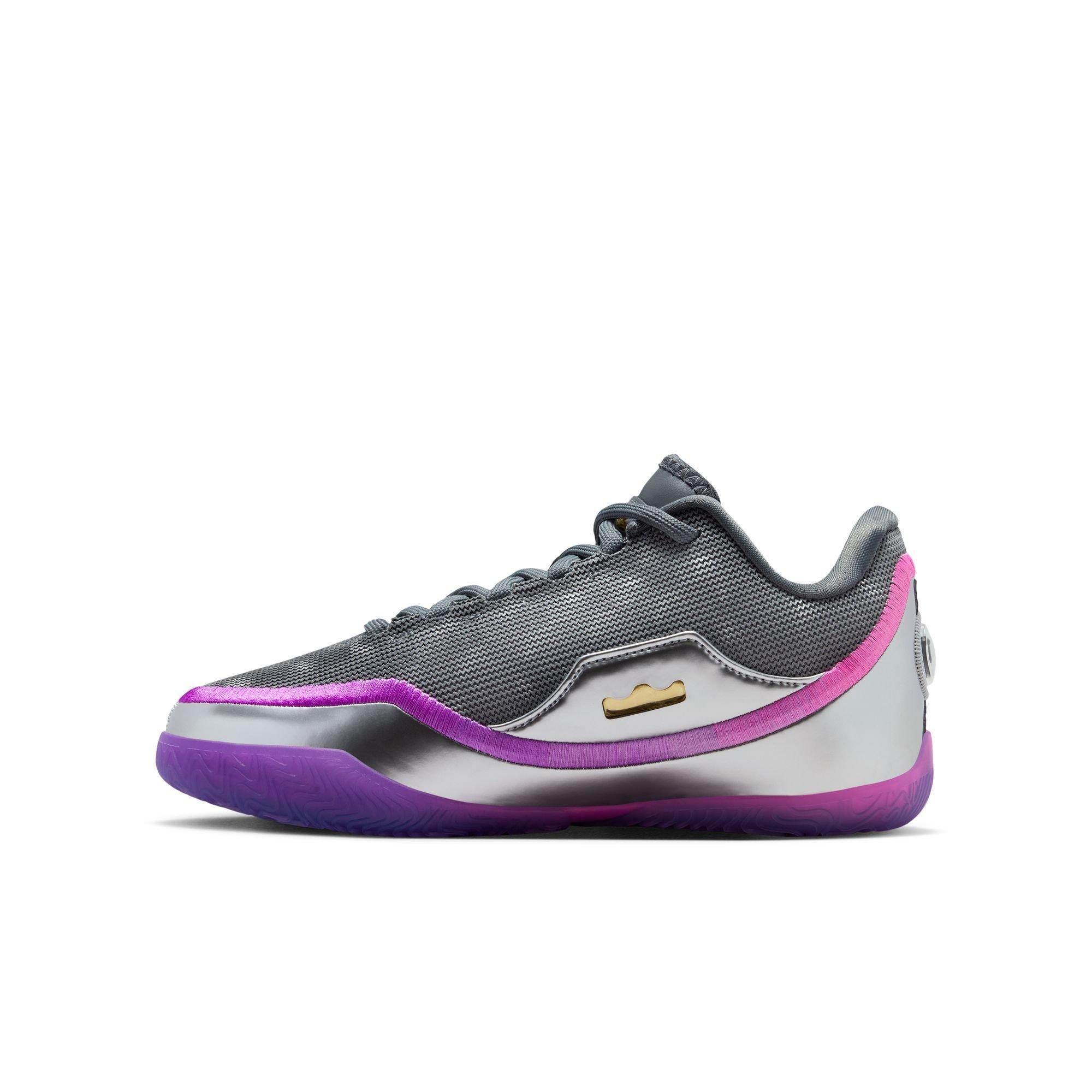 Nike LeBron XXIII "Bubble Boy" Grade School Kids' Basketball Shoe - COOL GREY/METALLIC SILVER Thumbnail View 13