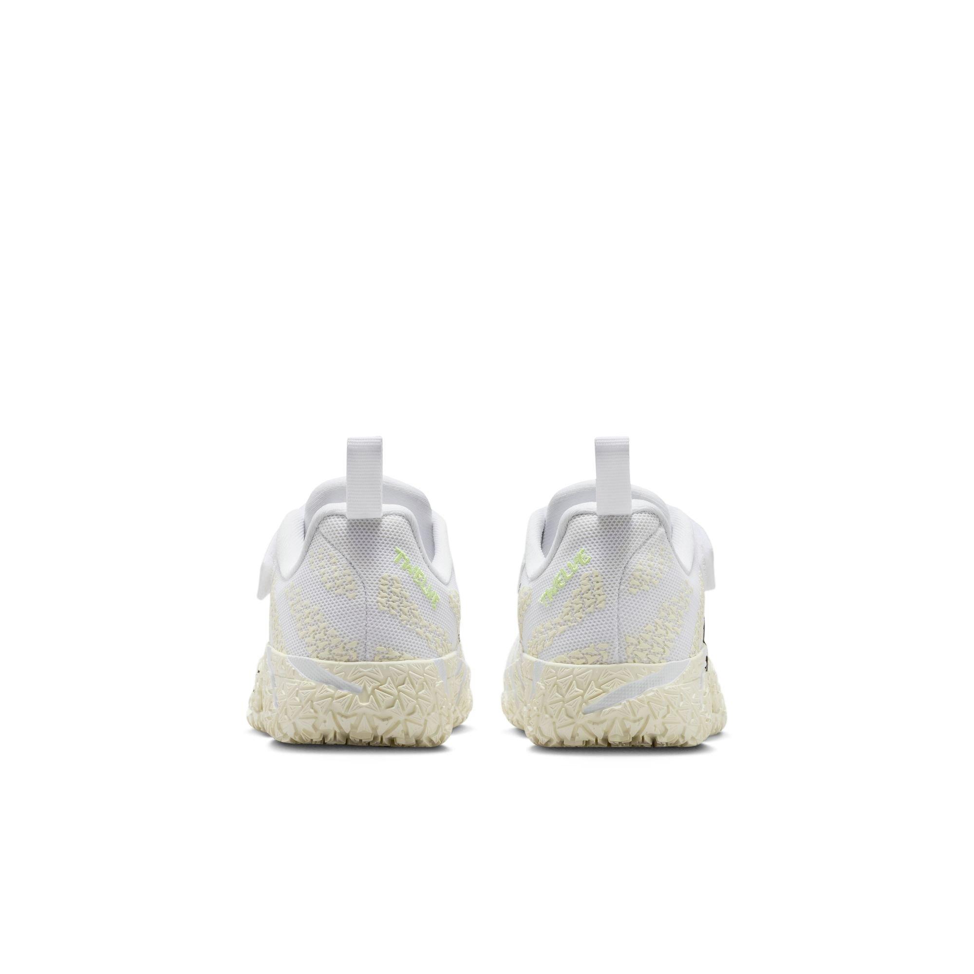 Nike Ja 3 "White/Black/Coconut Milk/Desert Khaki" Preschool Kids' Basketball Shoe - WHITE/BLACK/COCONUT MILK/DESERT KHAKI Thumbnail View 7