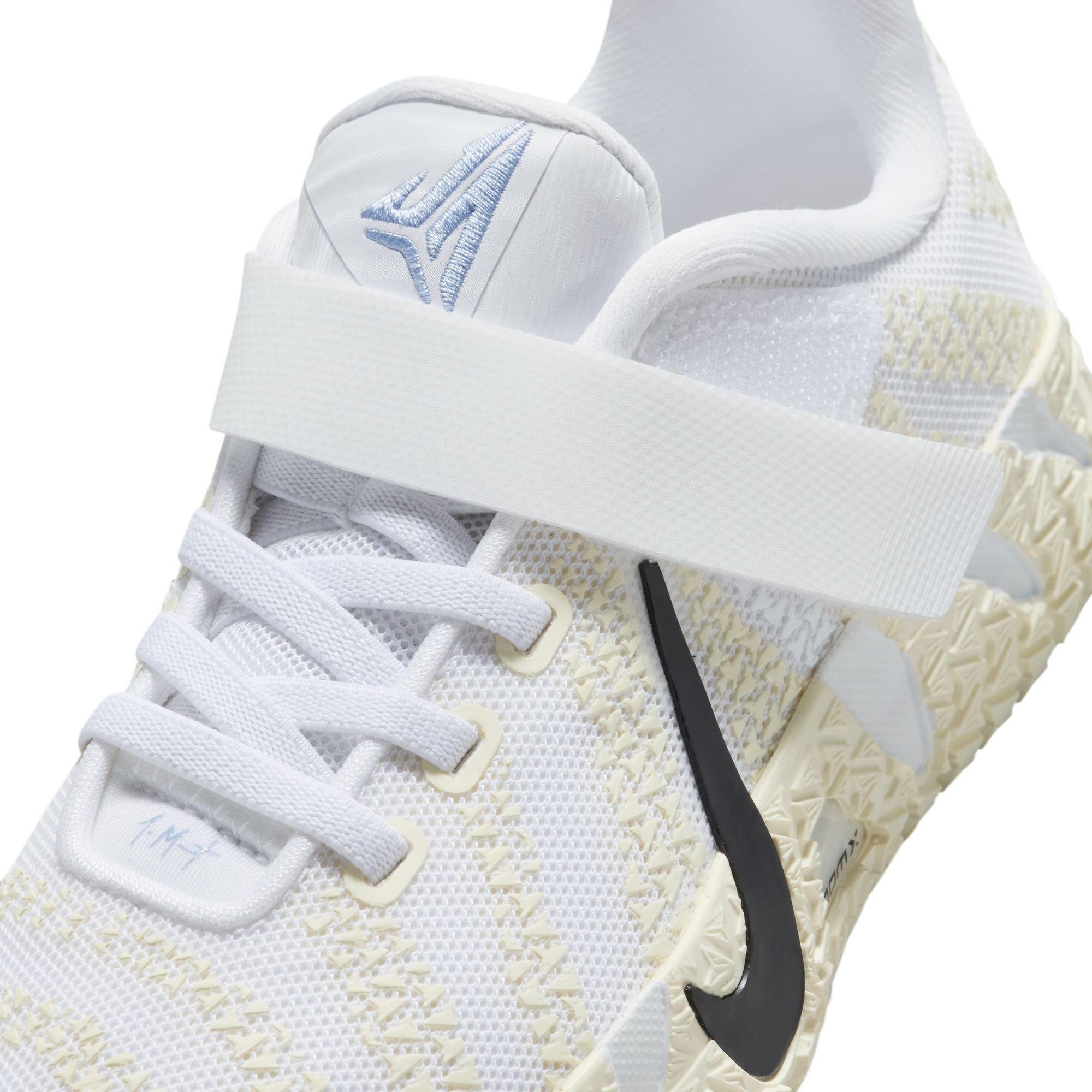 Nike Ja 3 "White/Black/Coconut Milk/Desert Khaki" Preschool Kids' Basketball Shoe - WHITE/BLACK/COCONUT MILK/DESERT KHAKI Thumbnail View 9