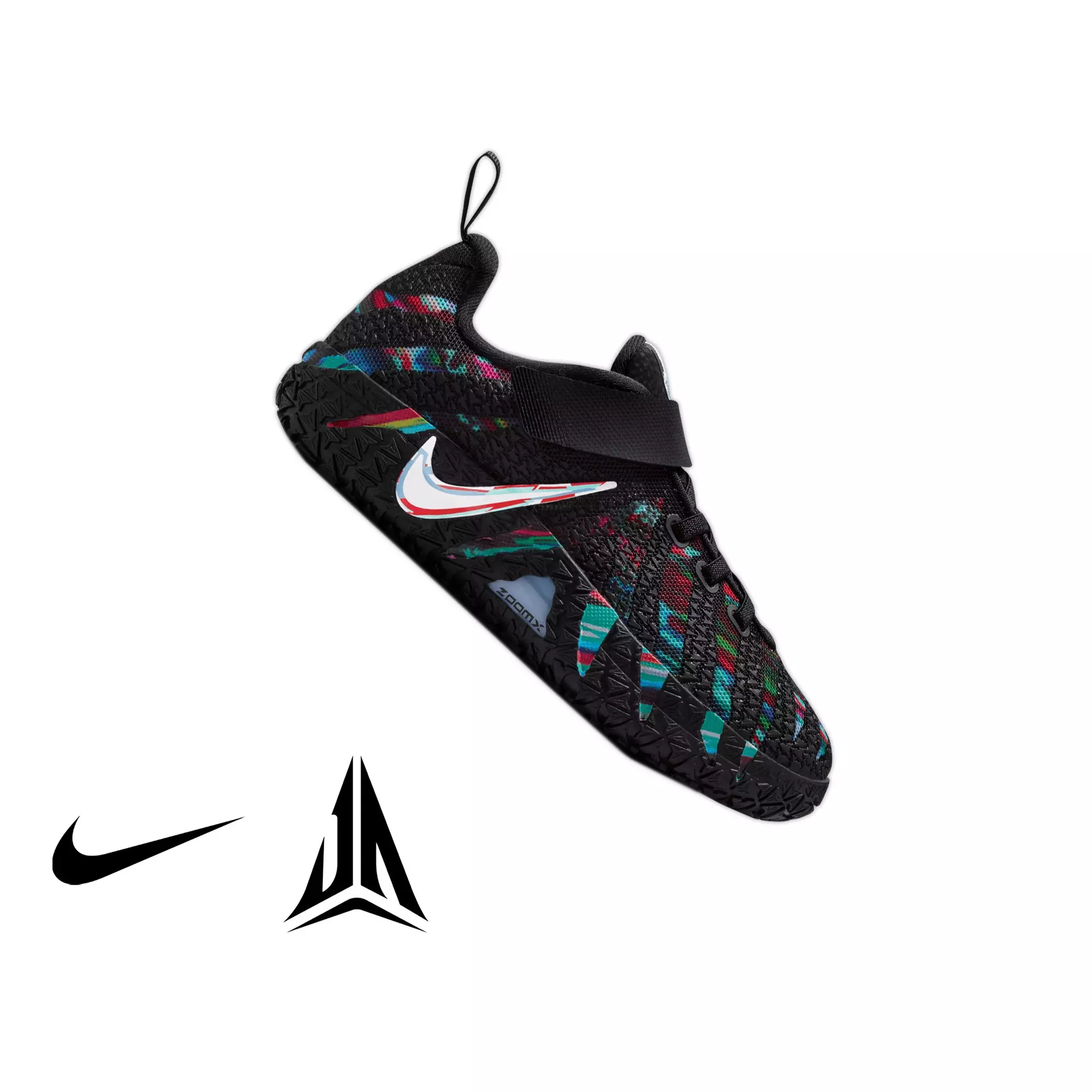 Nike Ja 3 "Glitch" Preschool Kids' Basketball Shoe - BLACK/WHITE/BRIGHT CRIMSON