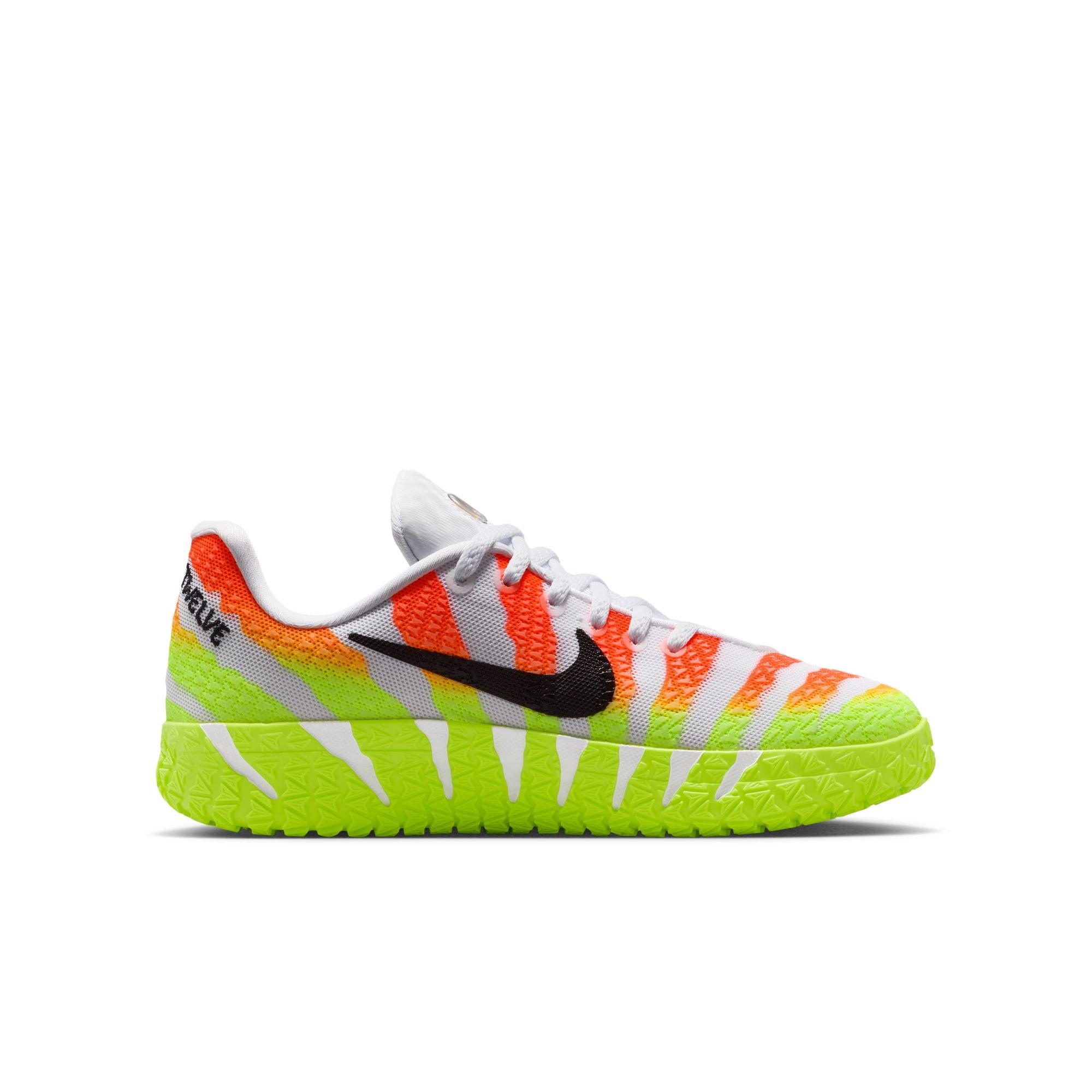 Nike Ja 3 "Christmas" Grade School Kids' Basketball Shoe - WHITE/BRIGHT CRIMSON/VOLT Thumbnail View 3