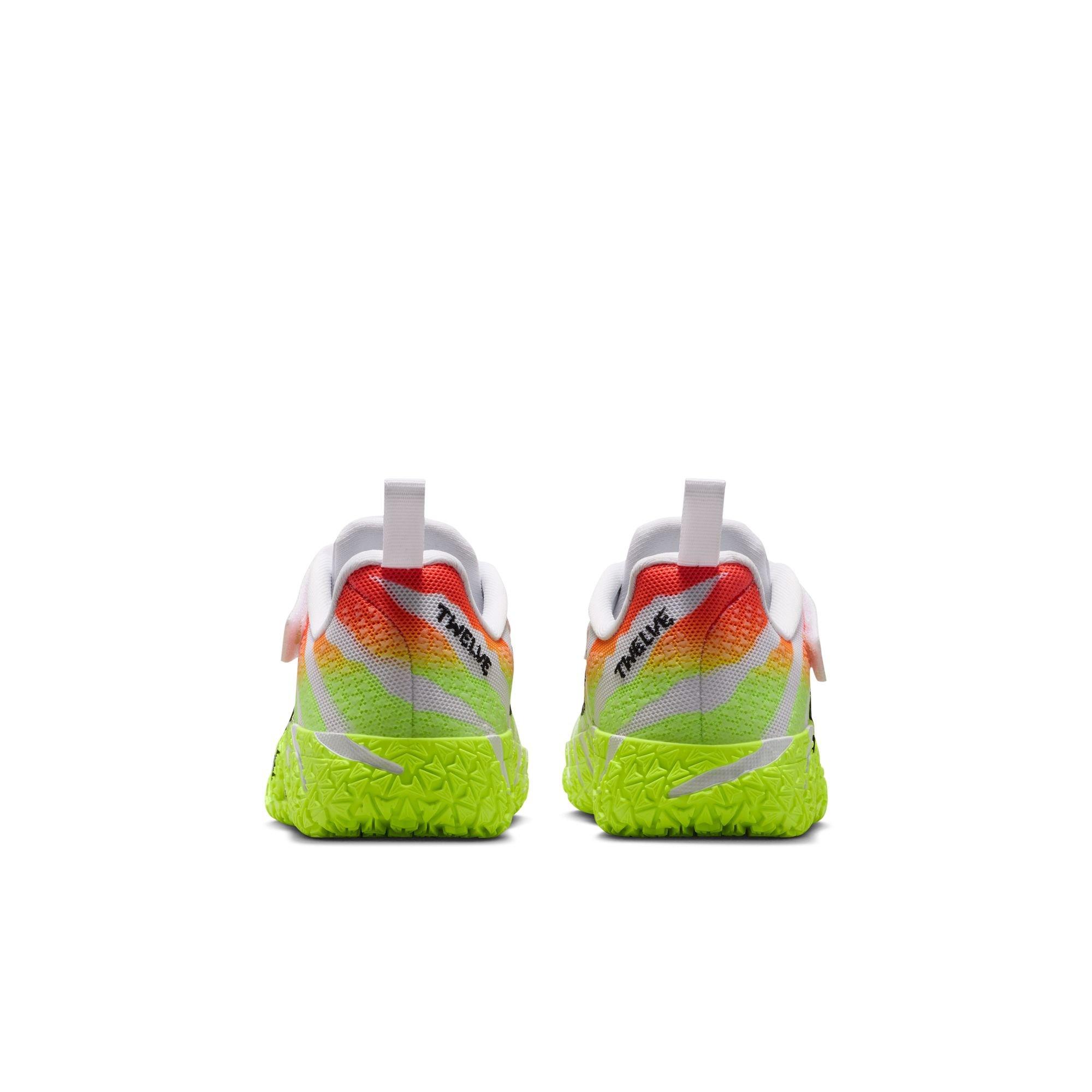 Nike Ja 3 "Snowed In" Preschool Kids' Basketball Shoe - WHITE/BRIGHT CRIMSON/VOLT Thumbnail View 11