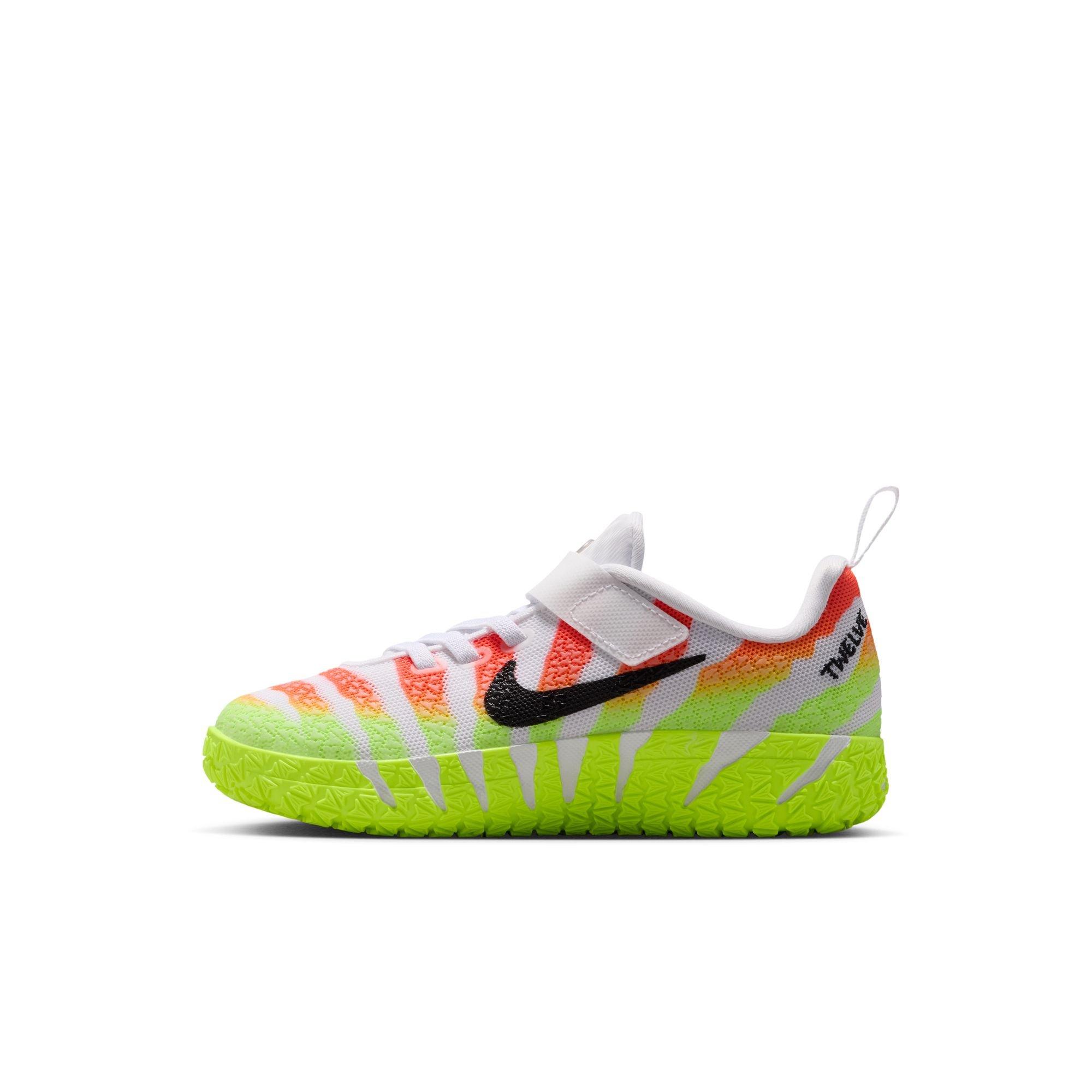 Nike Ja 3 "Christmas" Preschool Kids' Basketball Shoe - WHITE/BRIGHT CRIMSON/VOLT Thumbnail View 10