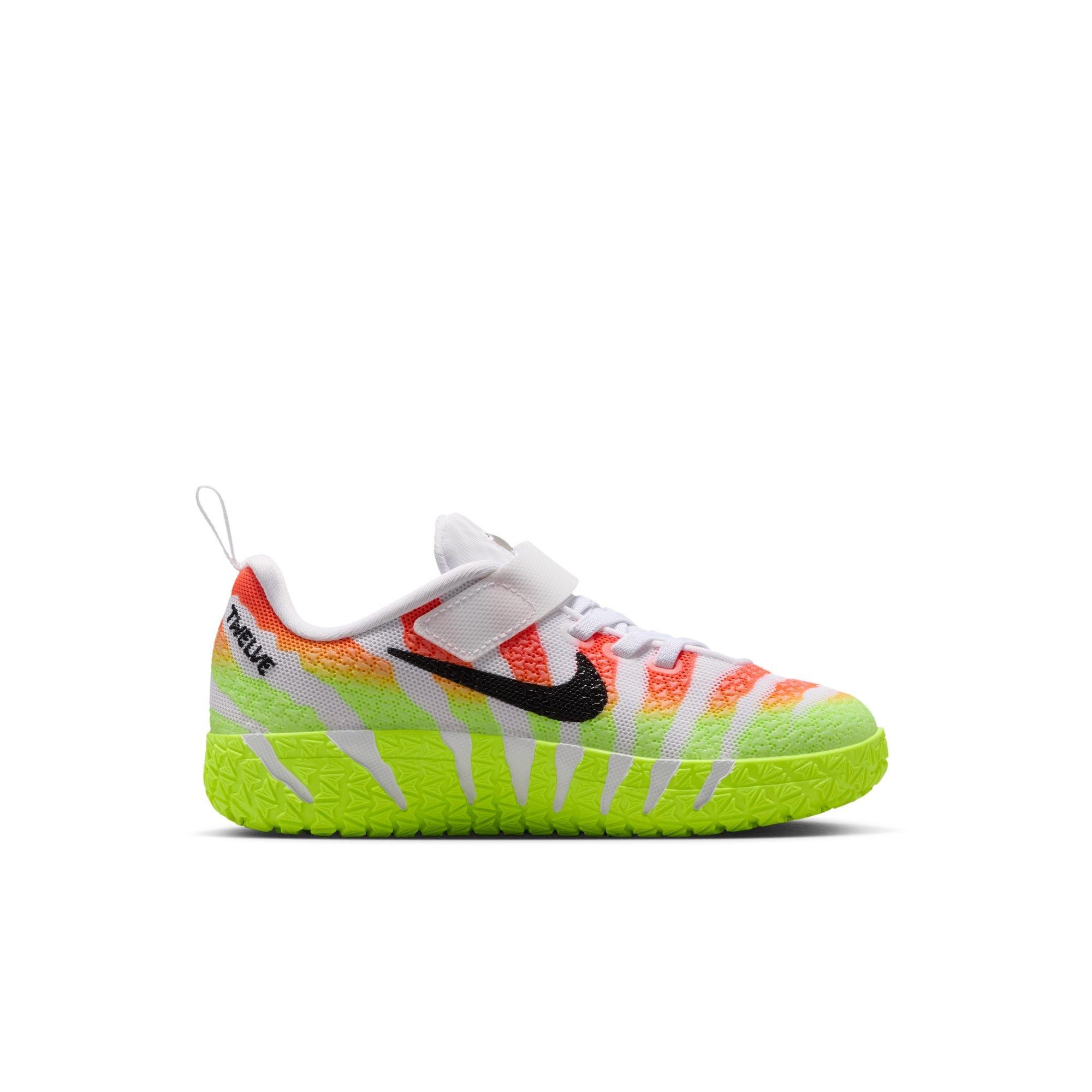 Nike Ja 3 "Snowed In" Preschool Kids' Basketball Shoe - WHITE/BRIGHT CRIMSON/VOLT Thumbnail View 3