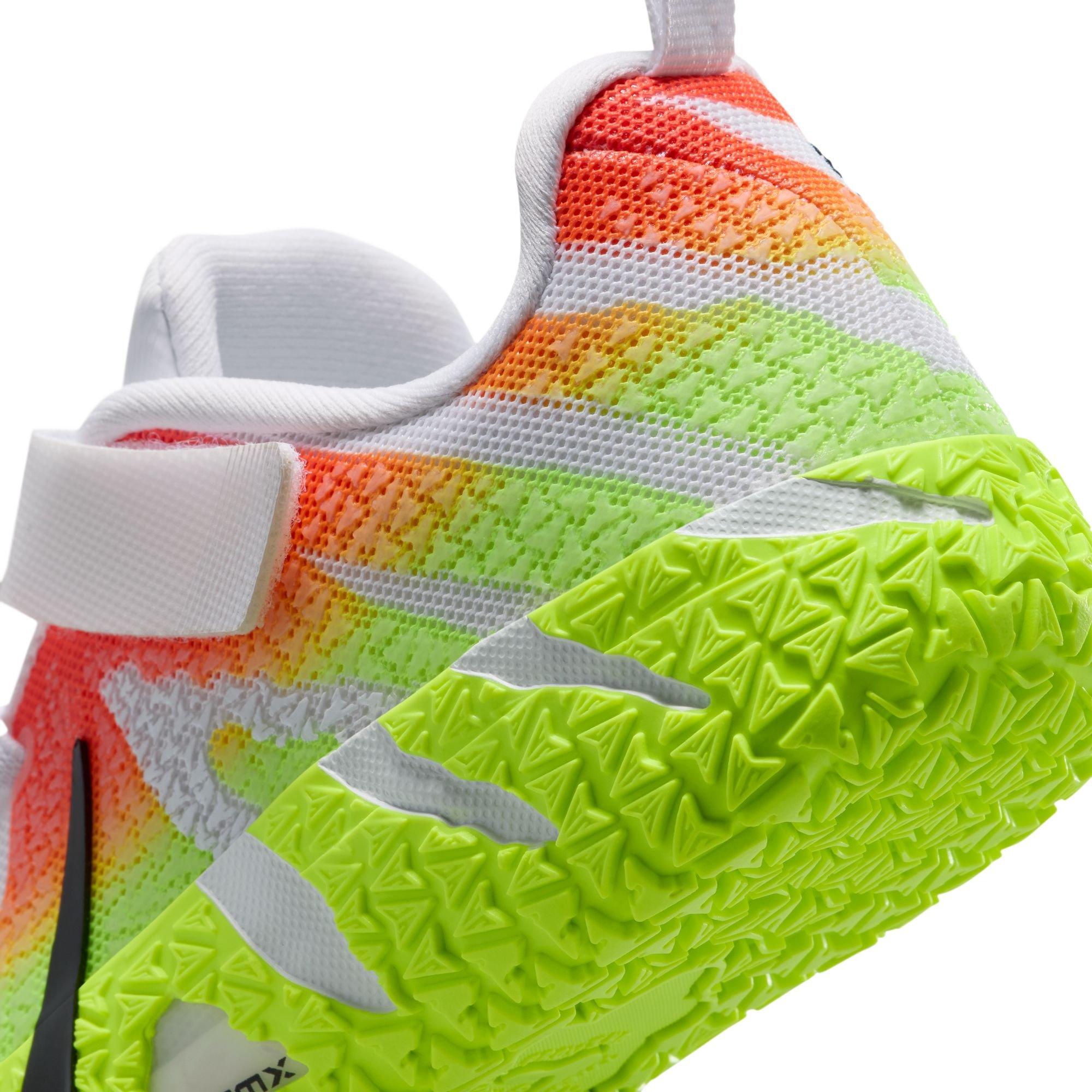 Nike Ja 3 "Christmas" Preschool Kids' Basketball Shoe - WHITE/BRIGHT CRIMSON/VOLT Thumbnail View 6