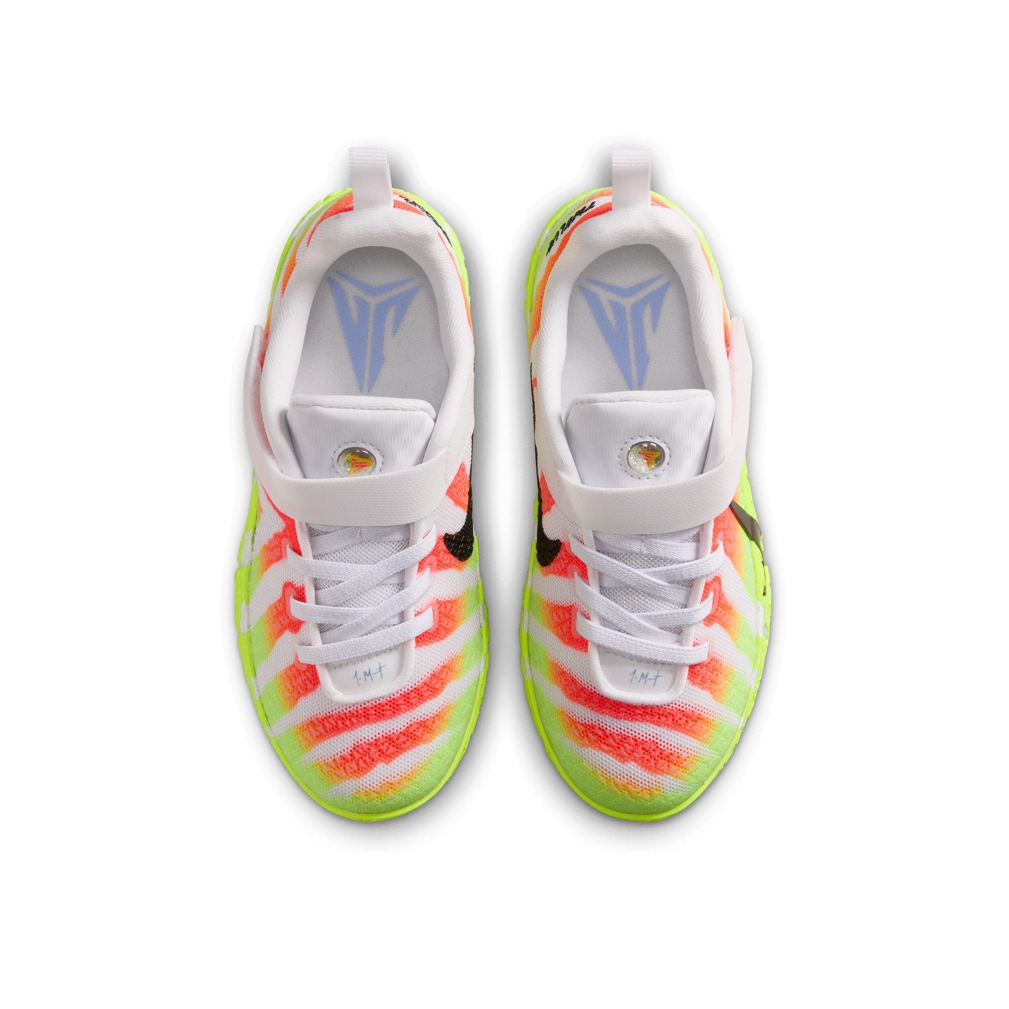 Nike Ja 3 "Christmas" Preschool Kids' Basketball Shoe - WHITE/BRIGHT CRIMSON/VOLT Thumbnail View 12