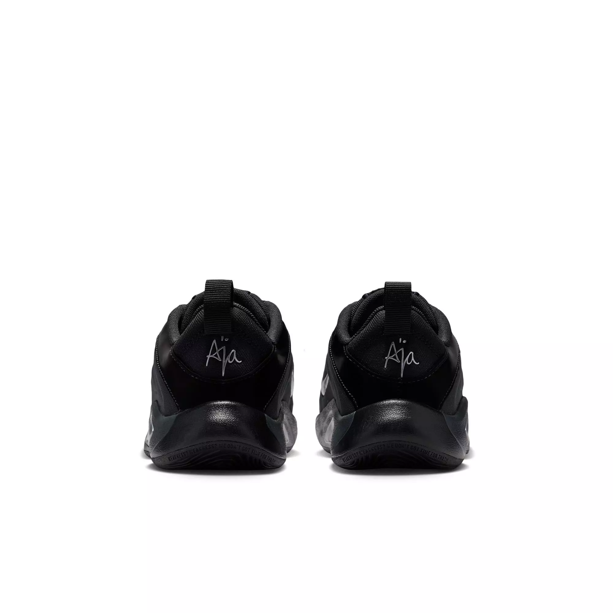 Nike A'One "Smoke Grey" Grade School Kids' Basketball Shoe - BLACK/METALLIC SILVER/SMOKE GREY