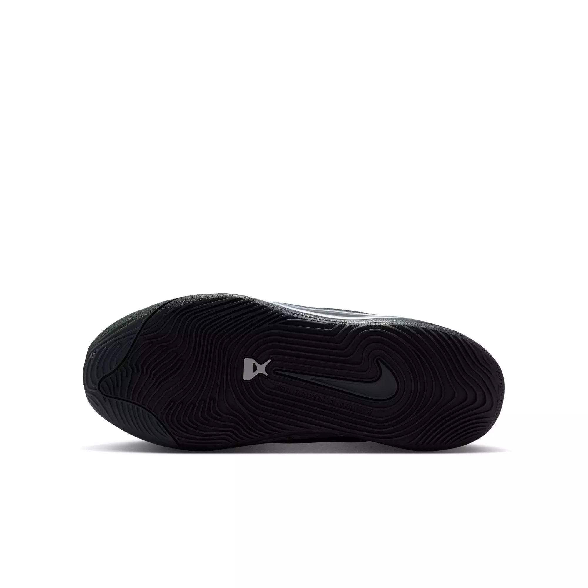 Nike A'One "Smoke Grey" Grade School Kids' Basketball Shoe - BLACK/METALLIC SILVER/SMOKE GREY