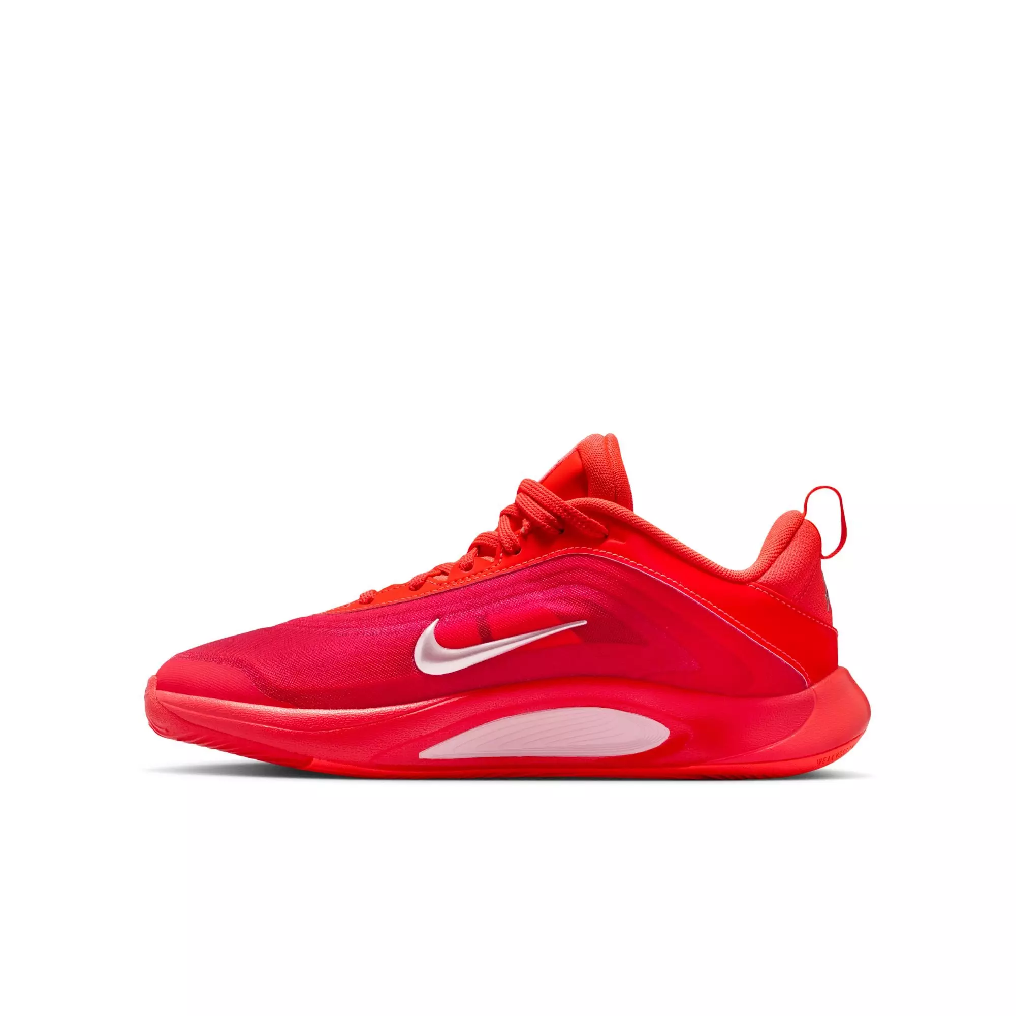 Nike A'One "Royal Flame" Grade School Kids' Basketball Shoe - BRIGHT CRIMSON/PINK FOAM