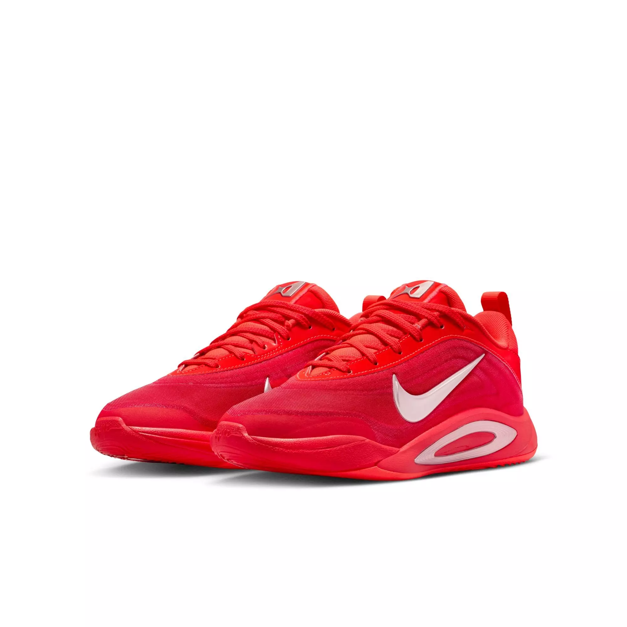 Nike A'One "Royal Flame" Grade School Kids' Basketball Shoe - BRIGHT CRIMSON/PINK FOAM