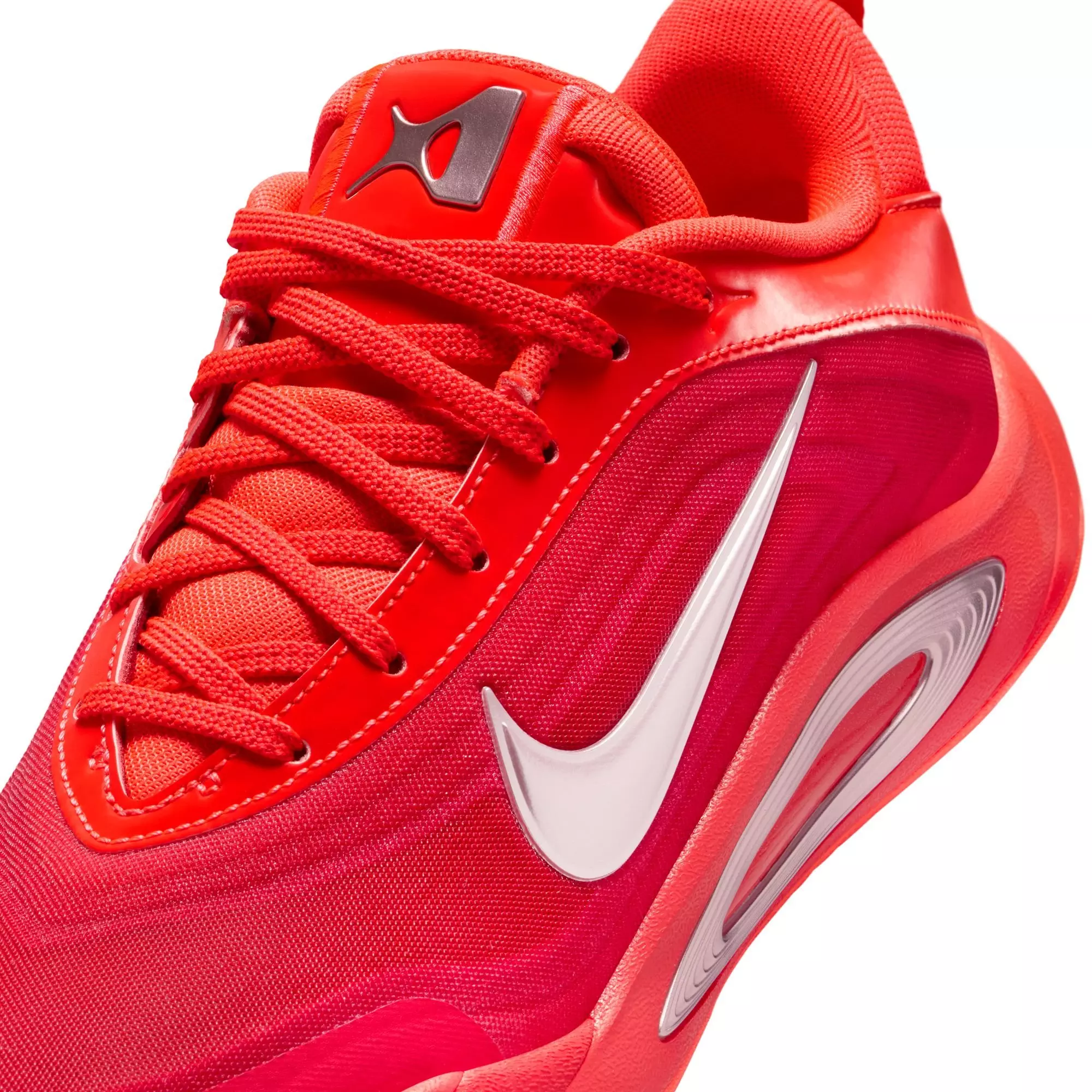 Nike A'One "Royal Flame" Grade School Kids' Basketball Shoe - BRIGHT CRIMSON/PINK FOAM