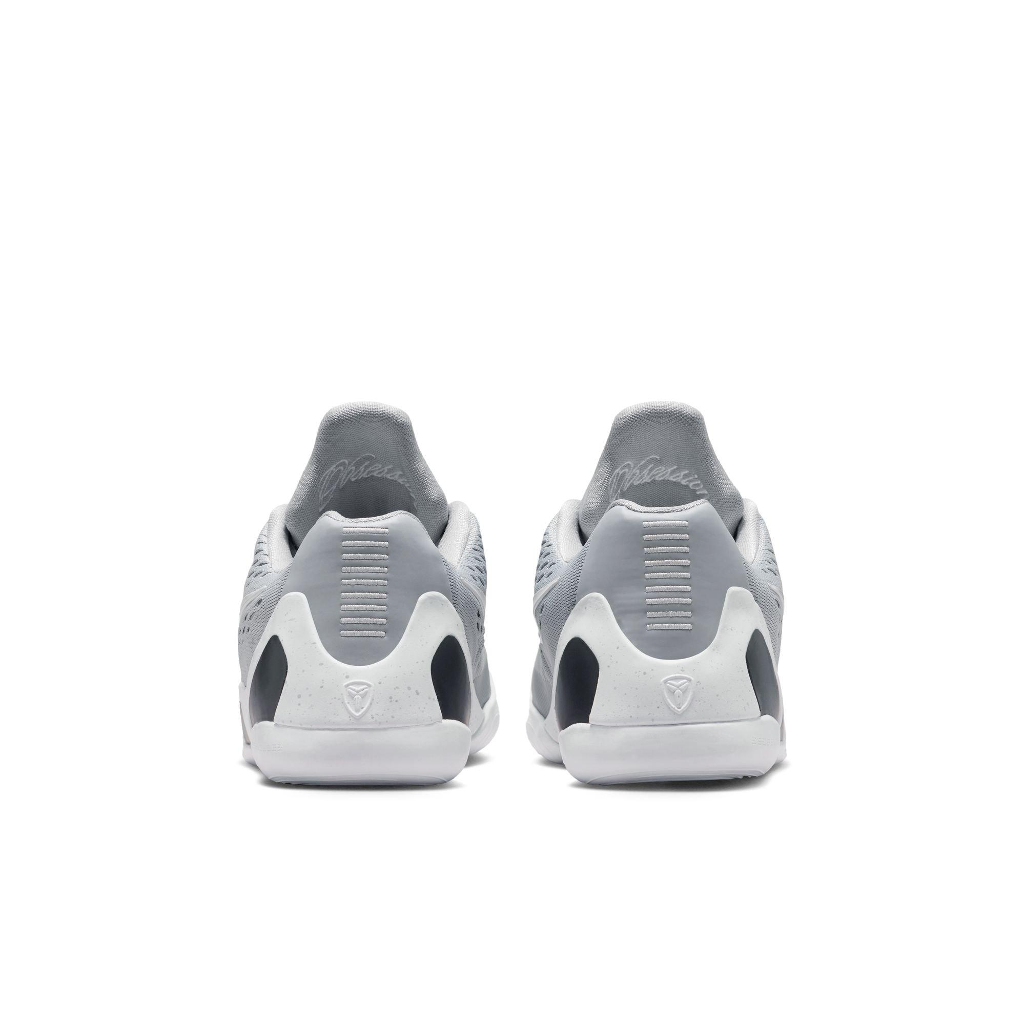 Nike Kobe IX Low GS Grey White Basketball Shoes | Hibbett
