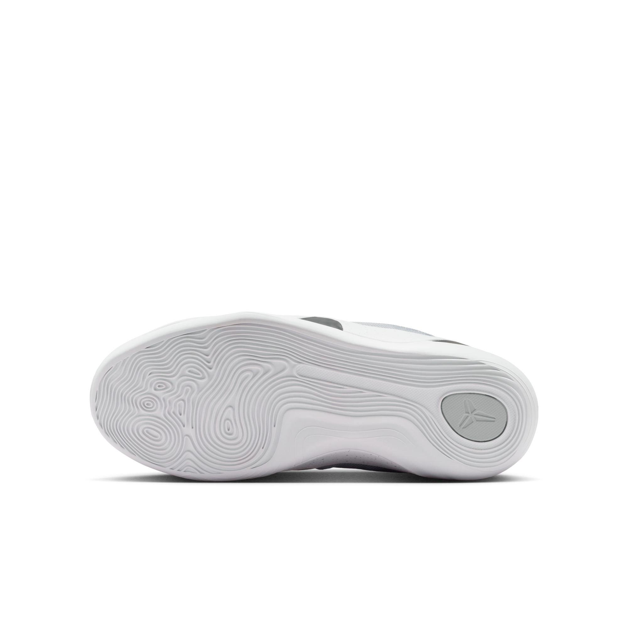 Nike Kobe IX Low GS Grey White Basketball Shoes | Hibbett