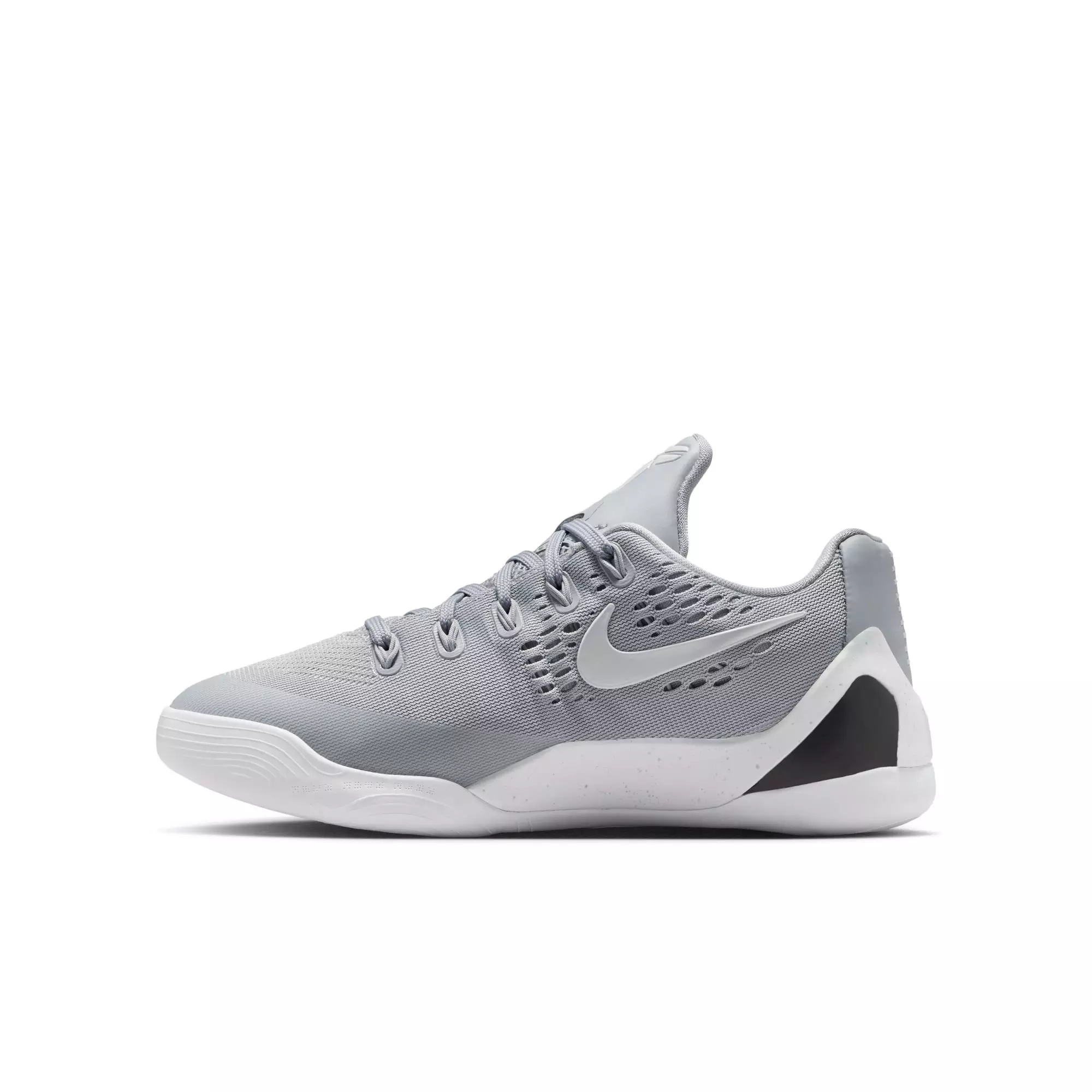 Nike Kobe IX "Wolf Grey" Grade School Kids' Basketball Shoe - WOLF GREY/WHITE