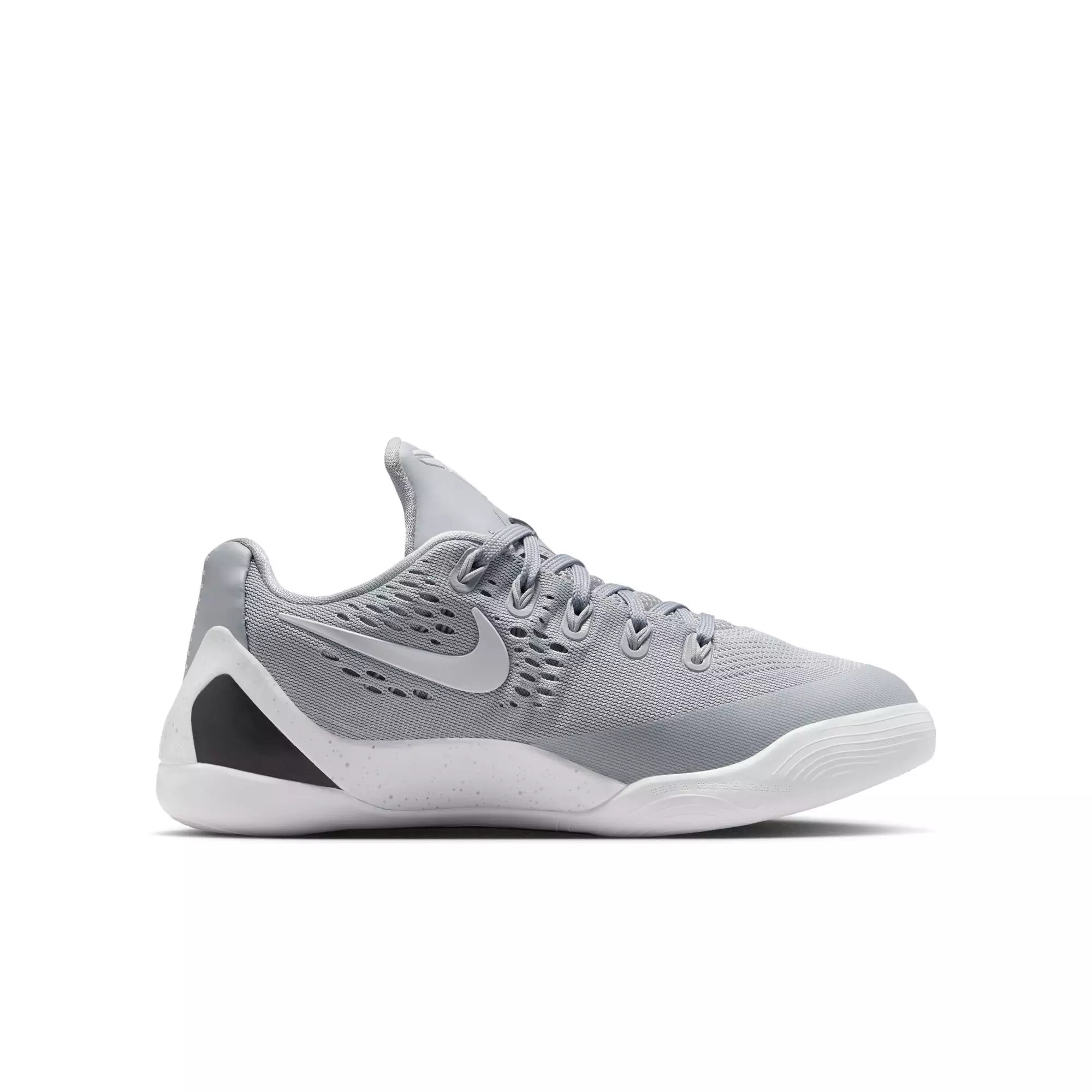 Nike Kobe IX "Wolf Grey" Grade School Kids' Basketball Shoe - WOLF GREY/WHITE