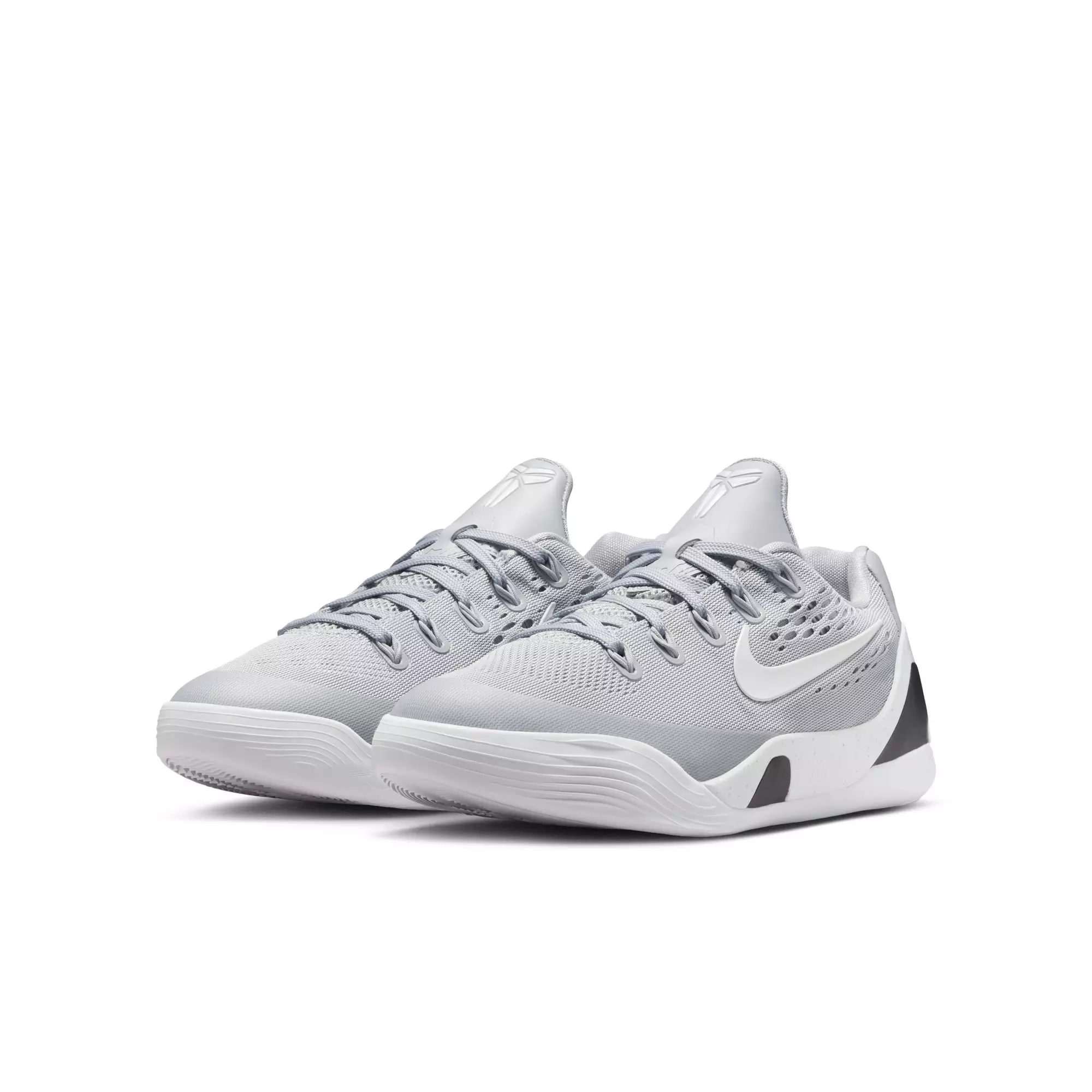 Nike Kobe IX "Wolf Grey" Grade School Kids' Basketball Shoe - WOLF GREY/WHITE