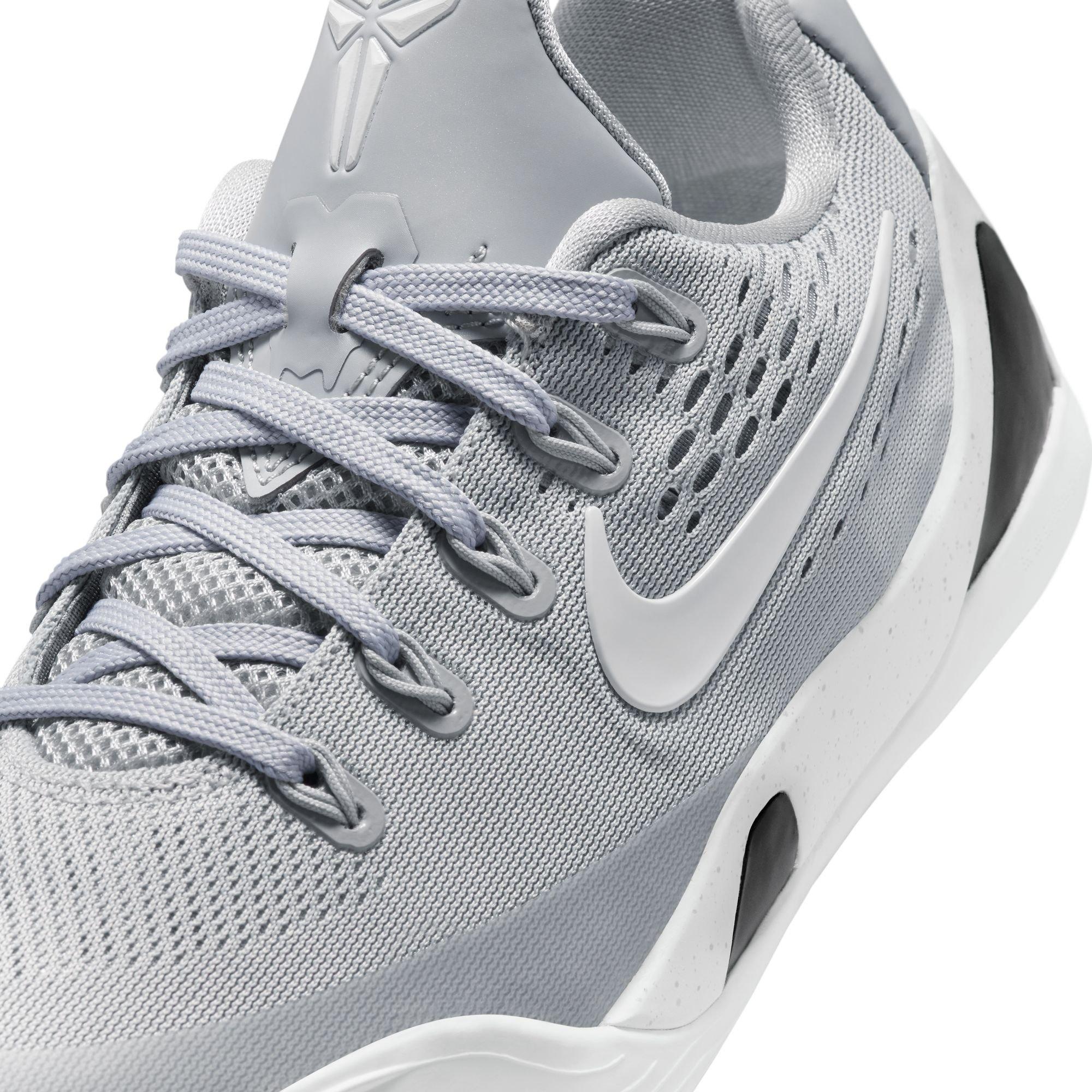 Nike Kobe IX Low GS Grey White Basketball Shoes | Hibbett