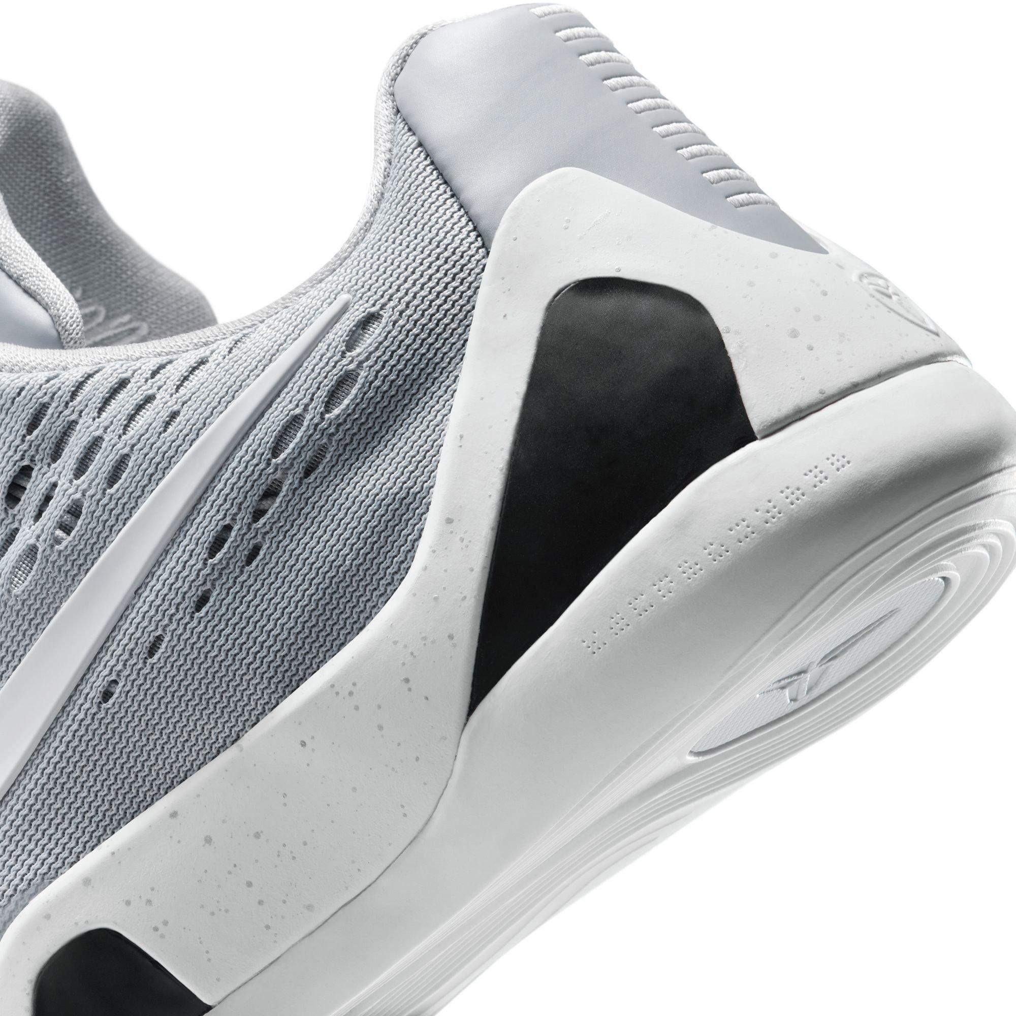 Nike Kobe IX Low GS Grey White Basketball Shoes | Hibbett