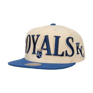 Mitchell & Ness Kansas City Royals Across Board Snapback Hat-Cream