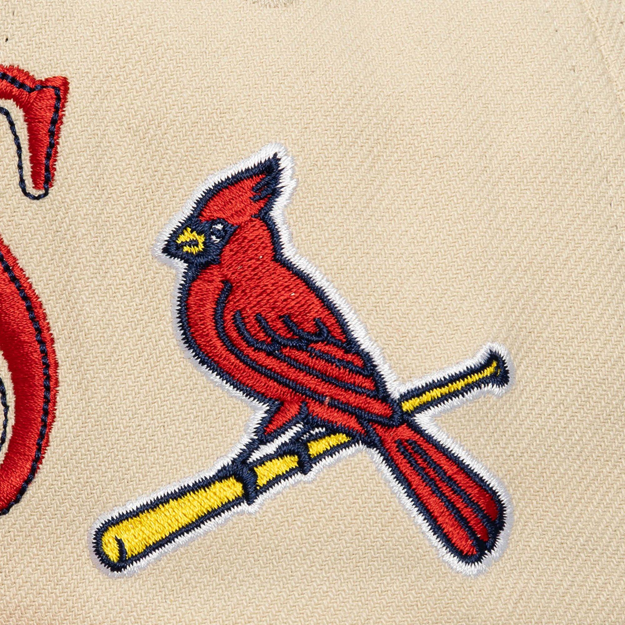 Mitchell & Ness St. Louis Cardinals Across Board Snapback Hat - Cream - CREAM Thumbnail View 3