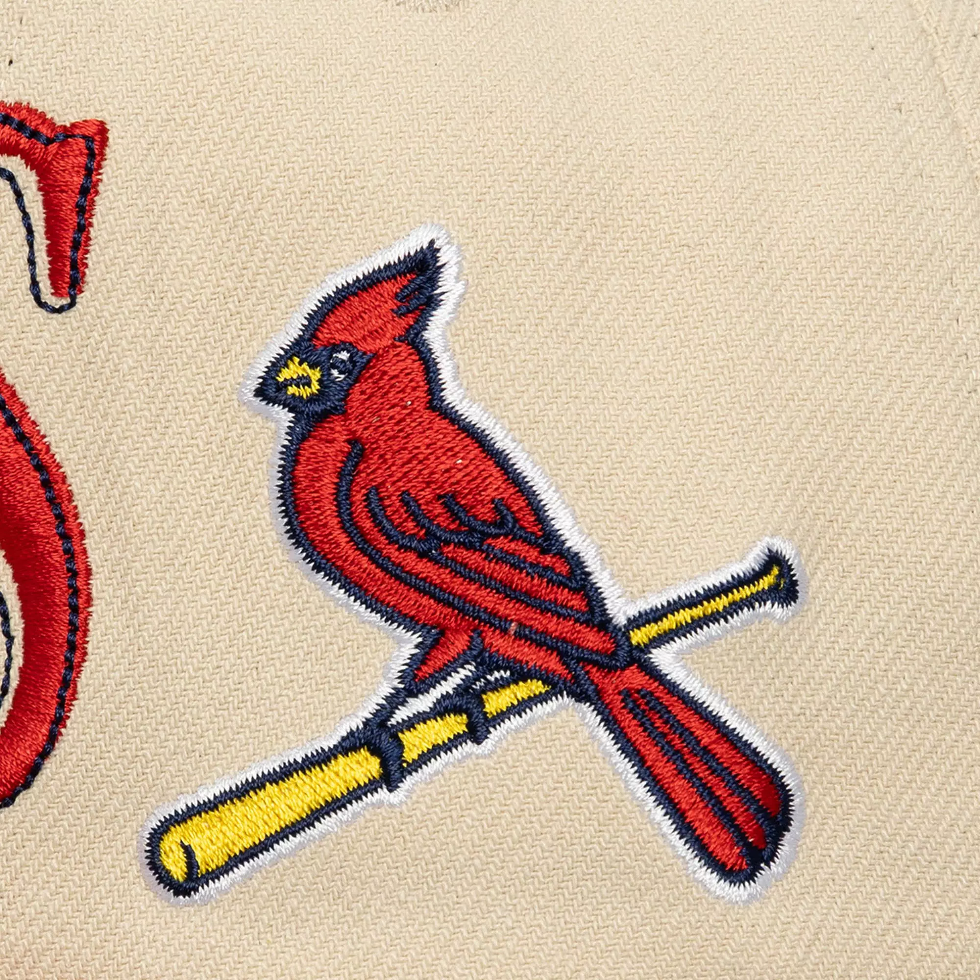 Mitchell & Ness St. Louis Cardinals Across Board Snapback Hat - Cream - CREAM