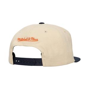 Mitchell & Ness Houston Astros Across Board Snapback Hat-Cream