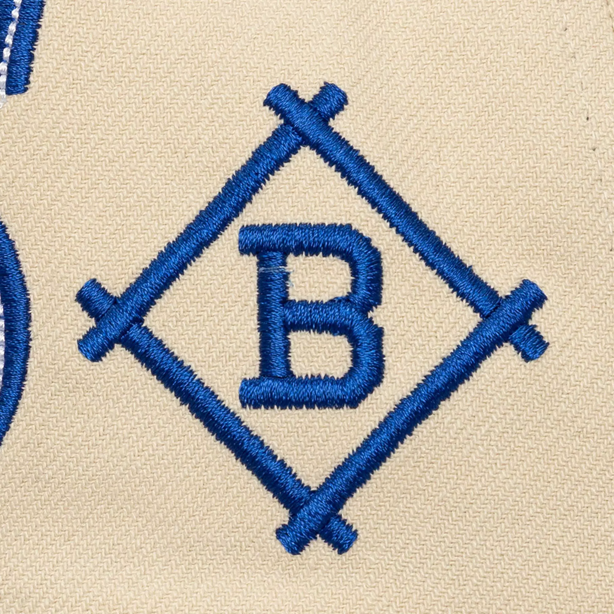 Mitchell &amp; Ness Los Angeles Dodgers Across Board Snapback Hat-Cream - CREAM