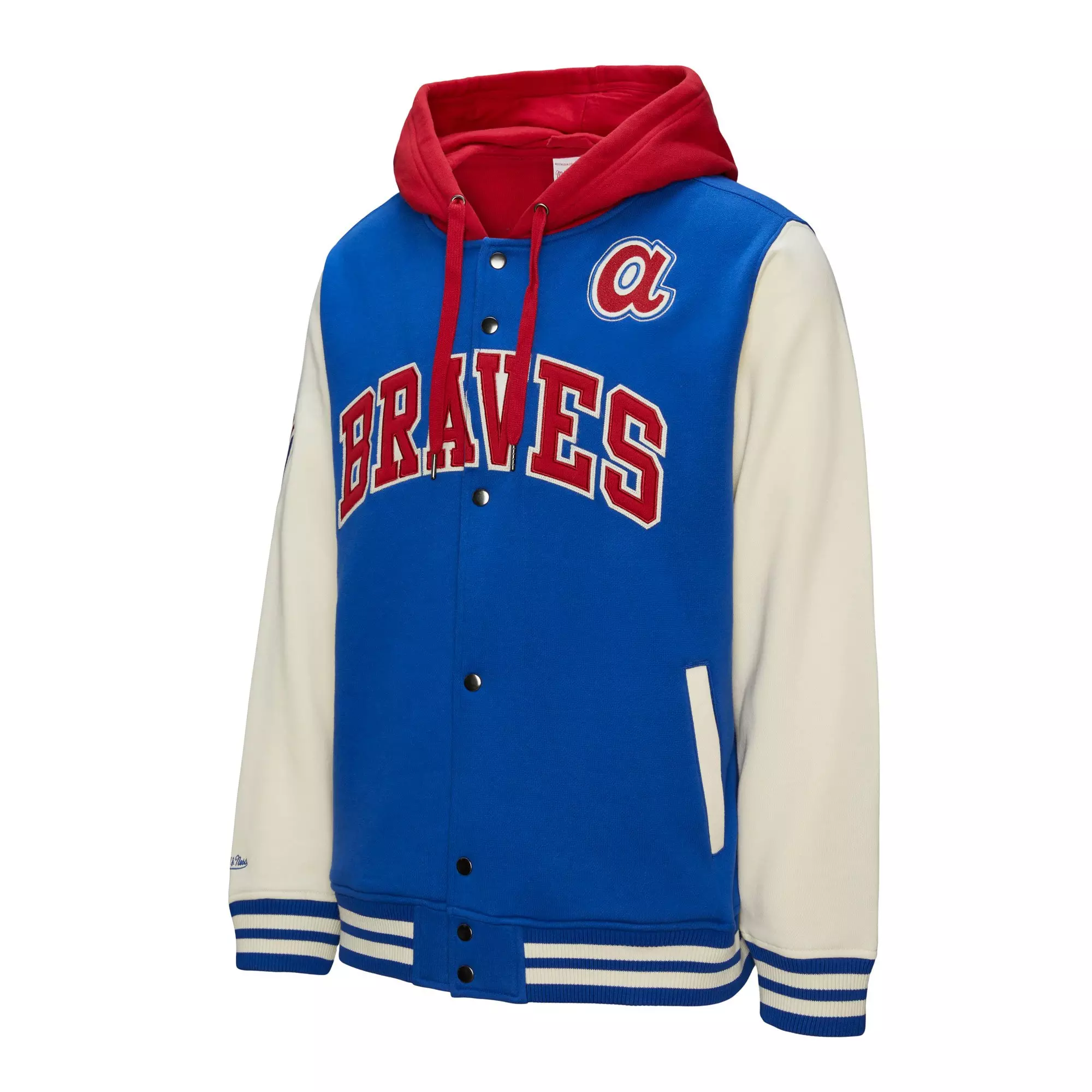 Mitchell & Ness Atlanta Braves Courtside Fleece Jacket - Royal - ROYAL