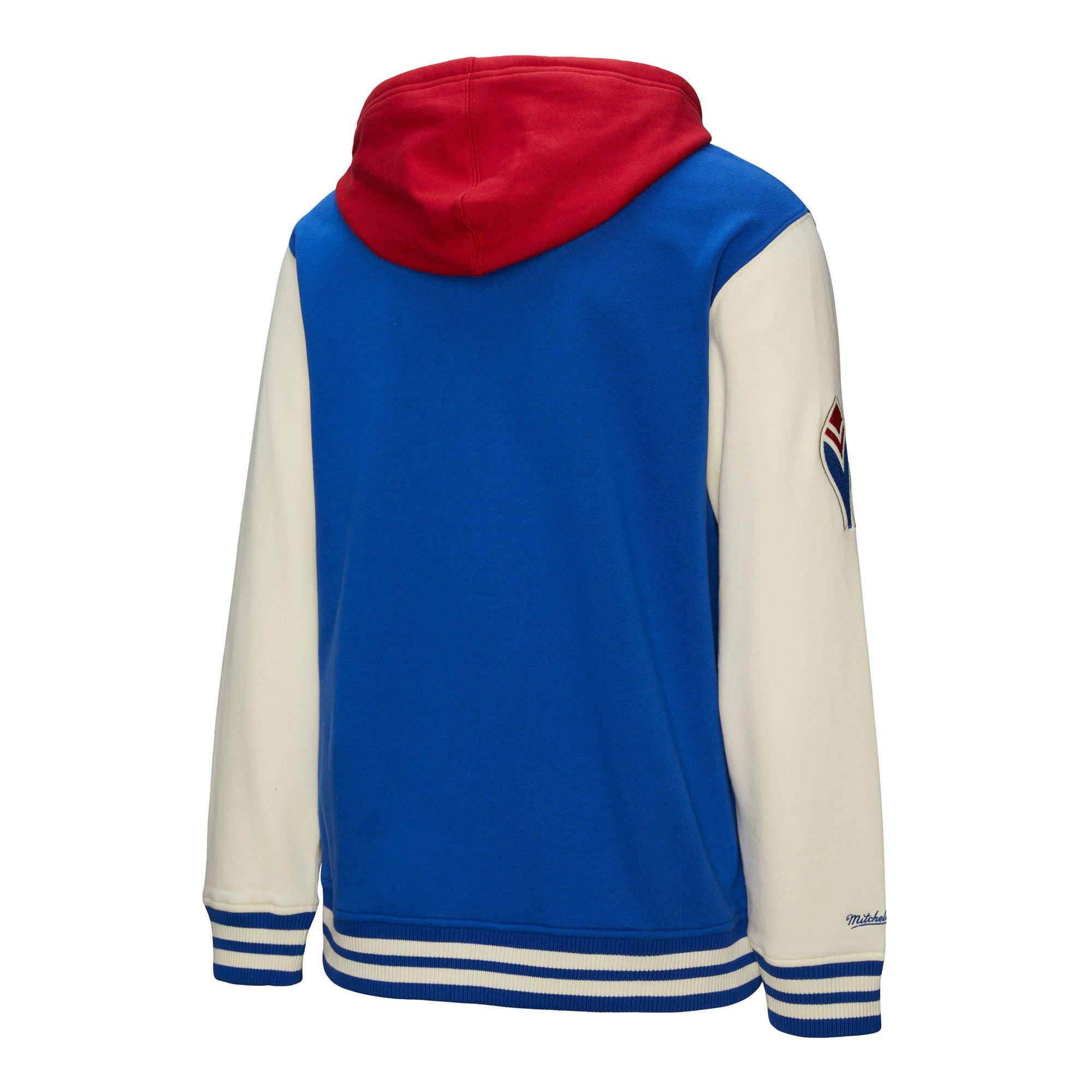 Mitchell & Ness Atlanta Braves Courtside Fleece Jacket - Royal - ROYAL Thumbnail View 4