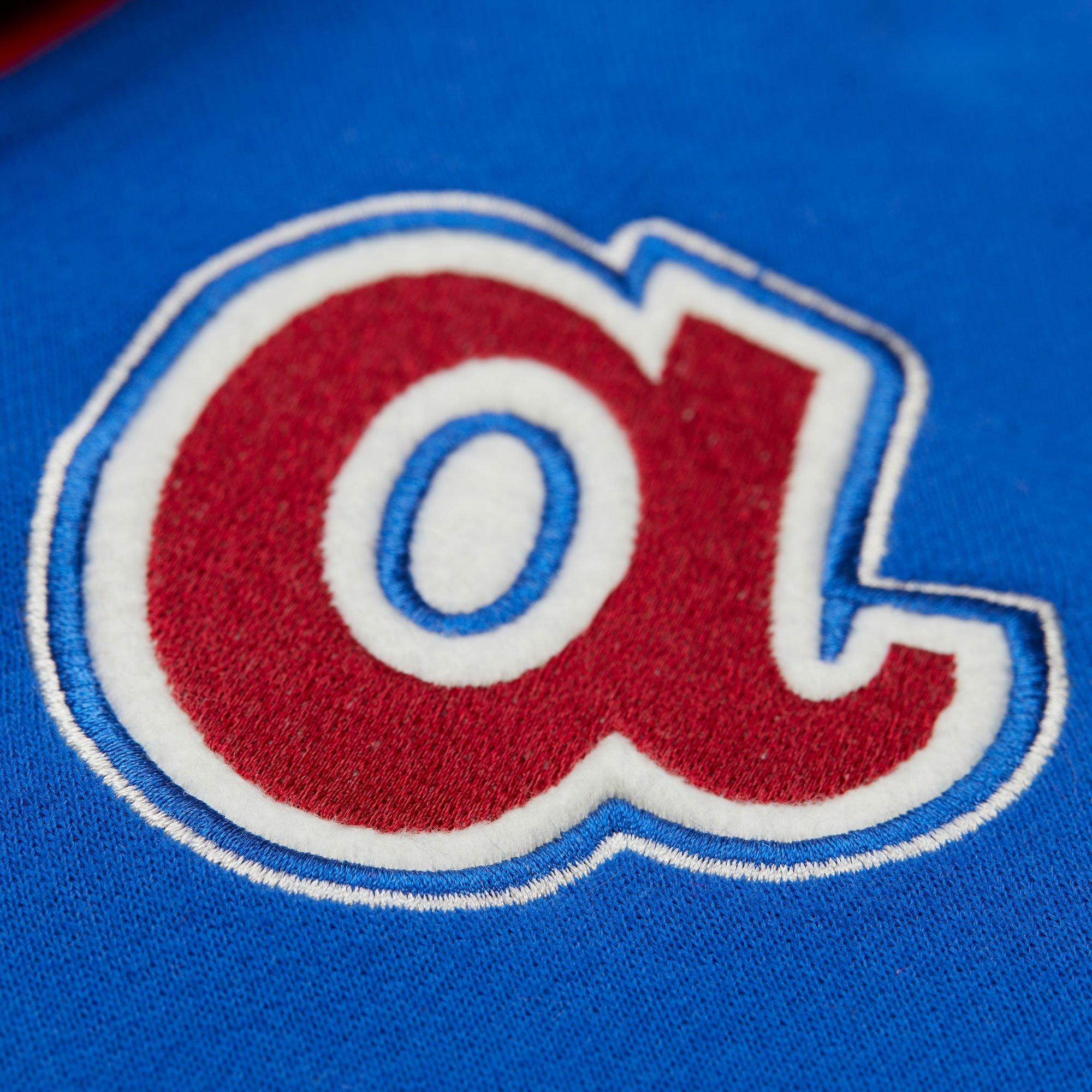 Mitchell & Ness Atlanta Braves Courtside Fleece Jacket-Royal - ROYAL Thumbnail View 5