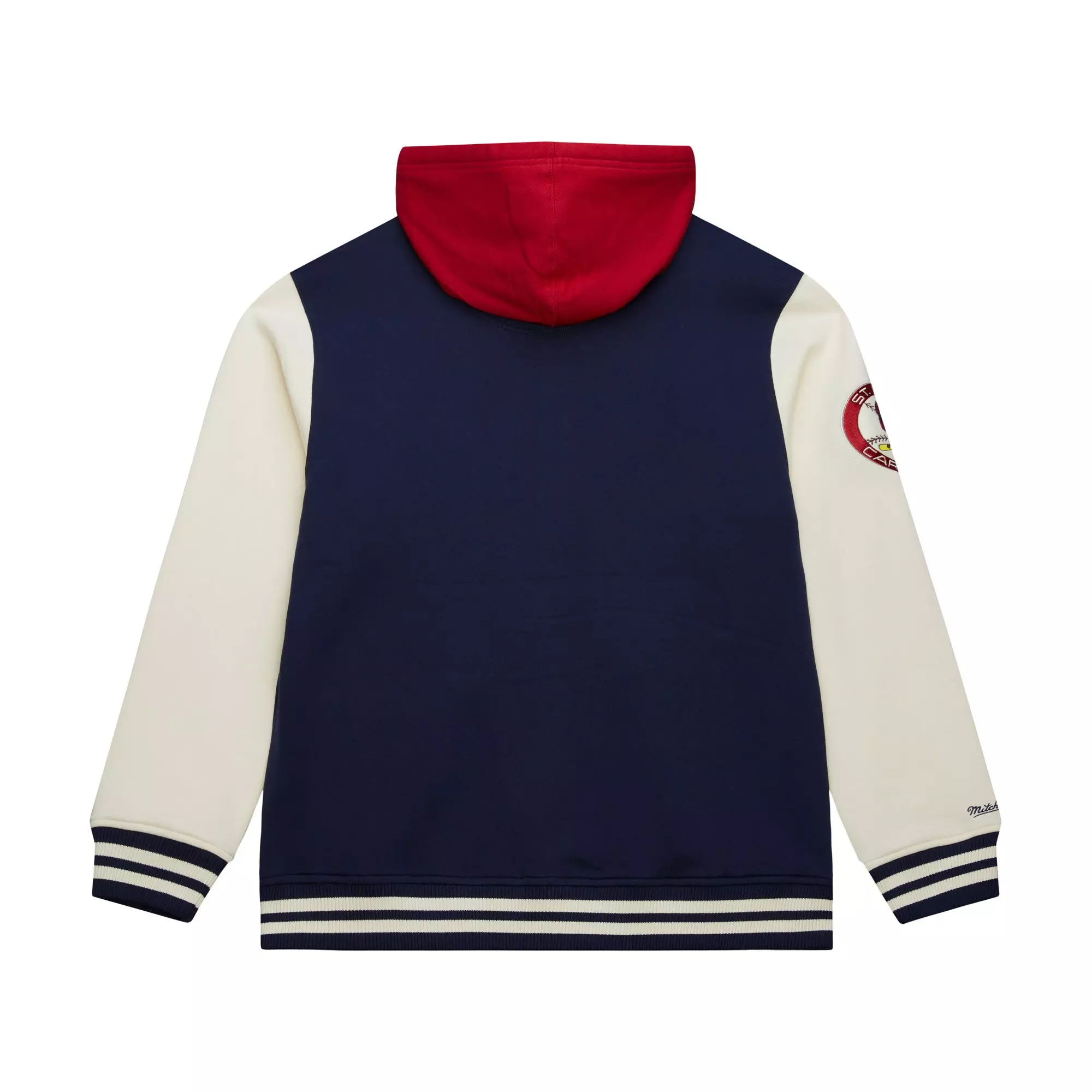 Mitchell & Ness St. Louis Cardinals Sideline Fleece Jacket-Navy - NAVY