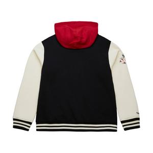 Mitchell & Ness Cincinnati Reds Courtside Fleece Jacket-Black