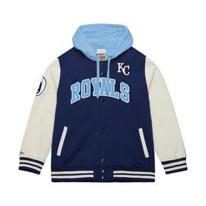 Mitchell & Ness Kansas City Royals Courtside Fleece Jacket-Royal