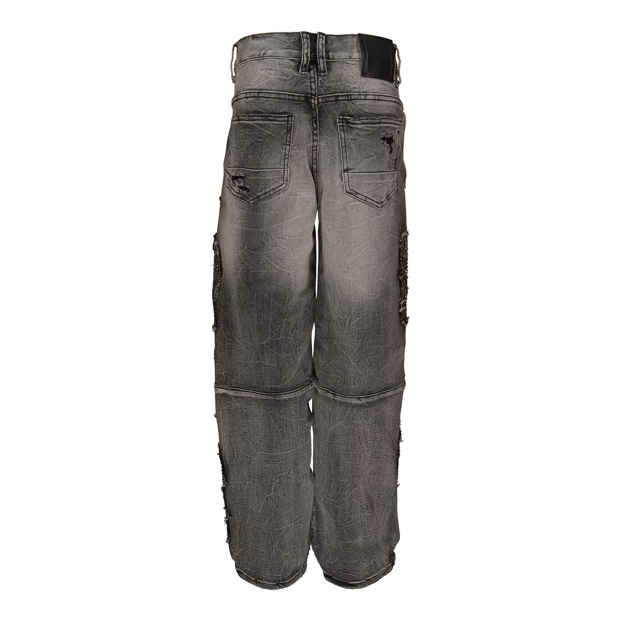 Smoke Rise Wide Leg Denim Big Boys' Eris Grey Jeans