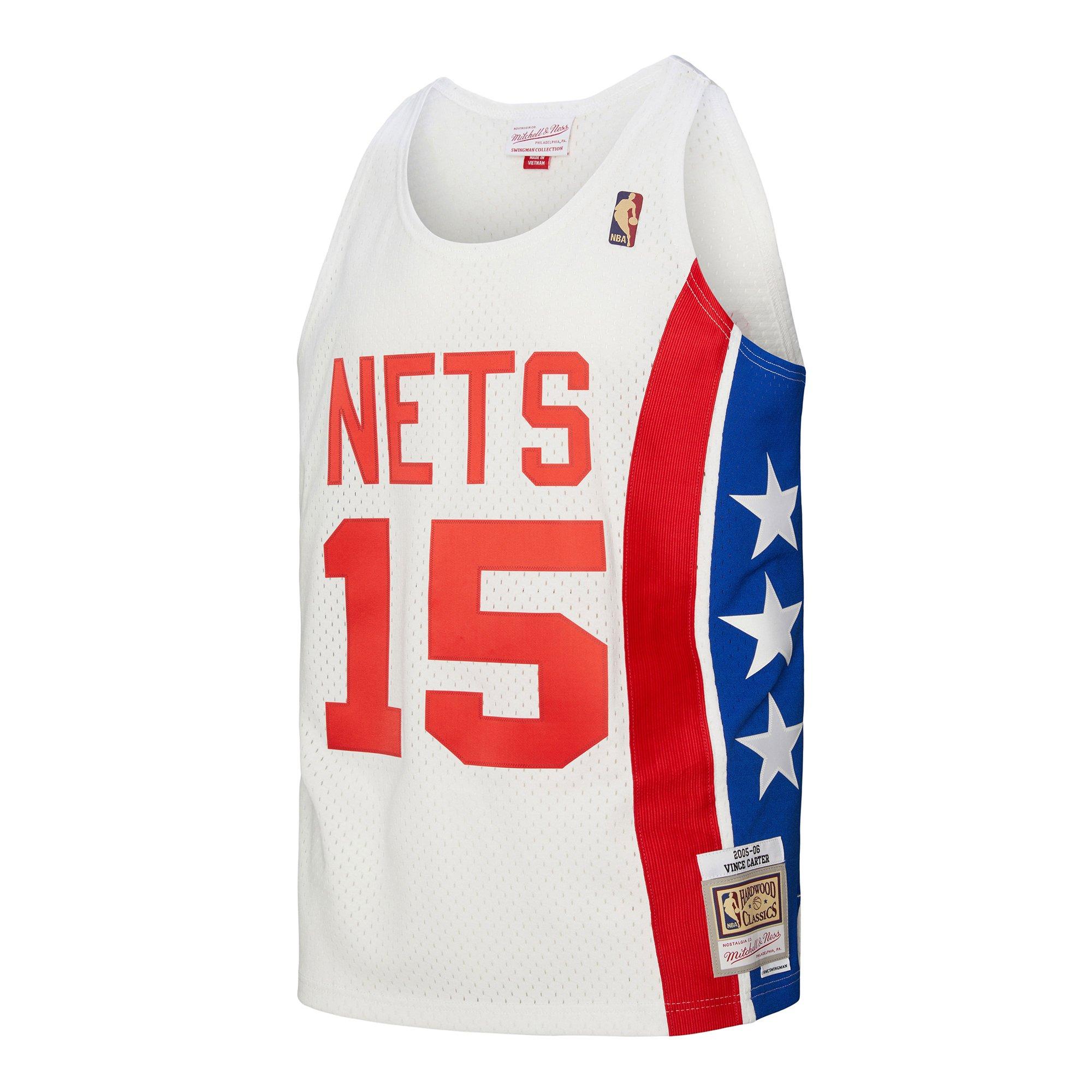 Mitchell & Ness Brooklyn Nets Vince Carter Jersey - White - WHITE Thumbnail View 1