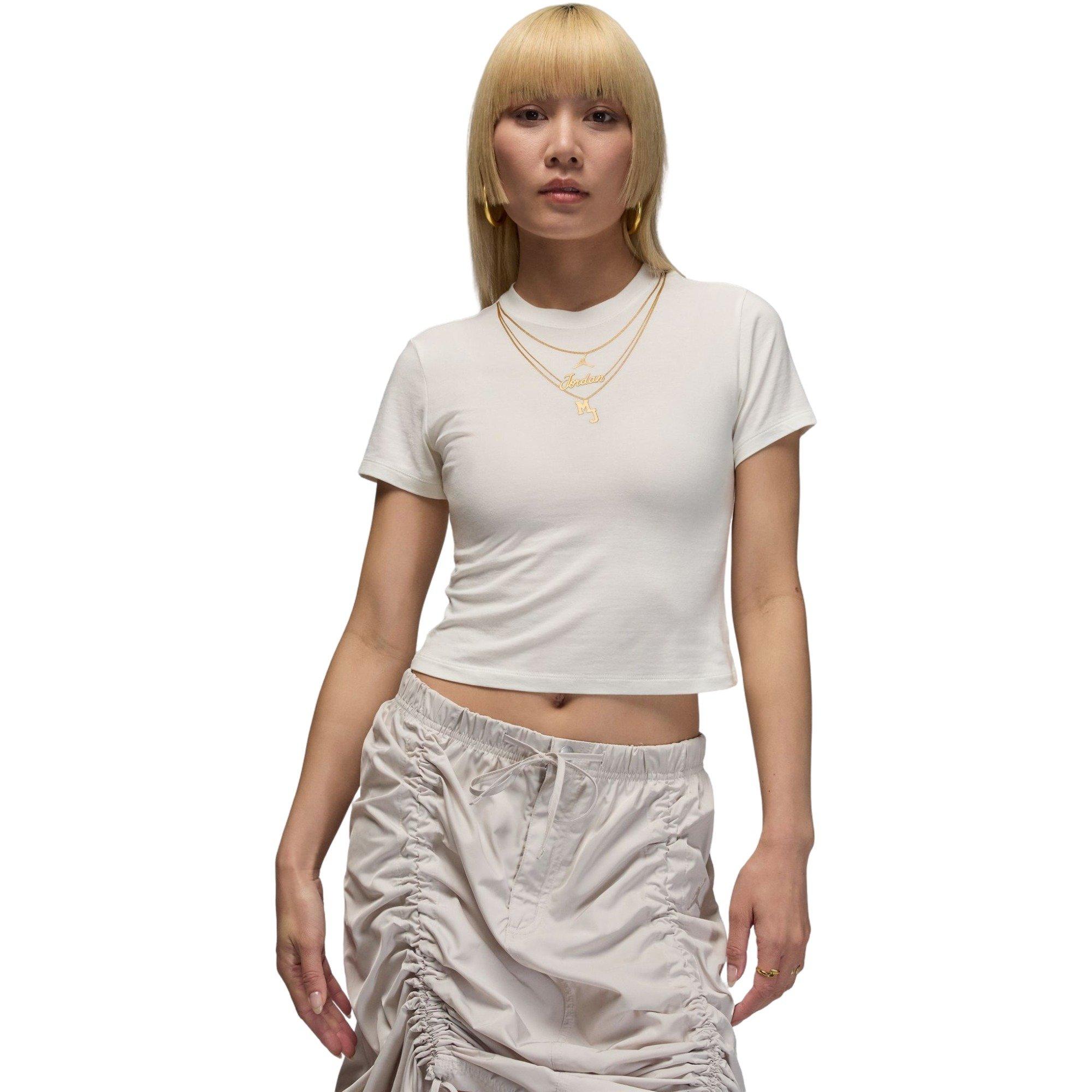 Jordan Women's Slim Fit Necklace Tee - Sail - SAIL Thumbnail View 1