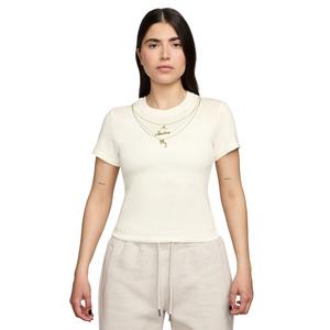 Jordan Women's Slim Fit Necklace Tee - Sail