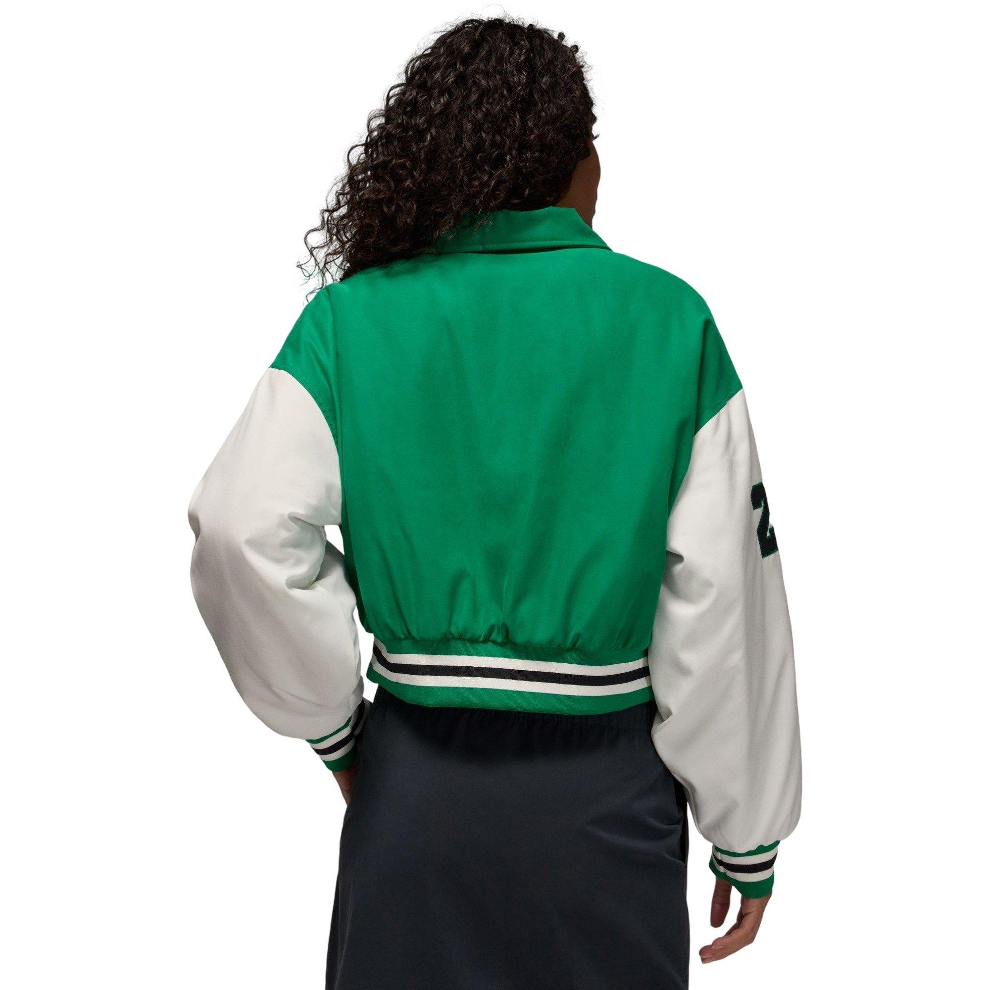 Jordan Women's Brooklyn Therma-FIT Varsity Jacket - GREEN Thumbnail View 2