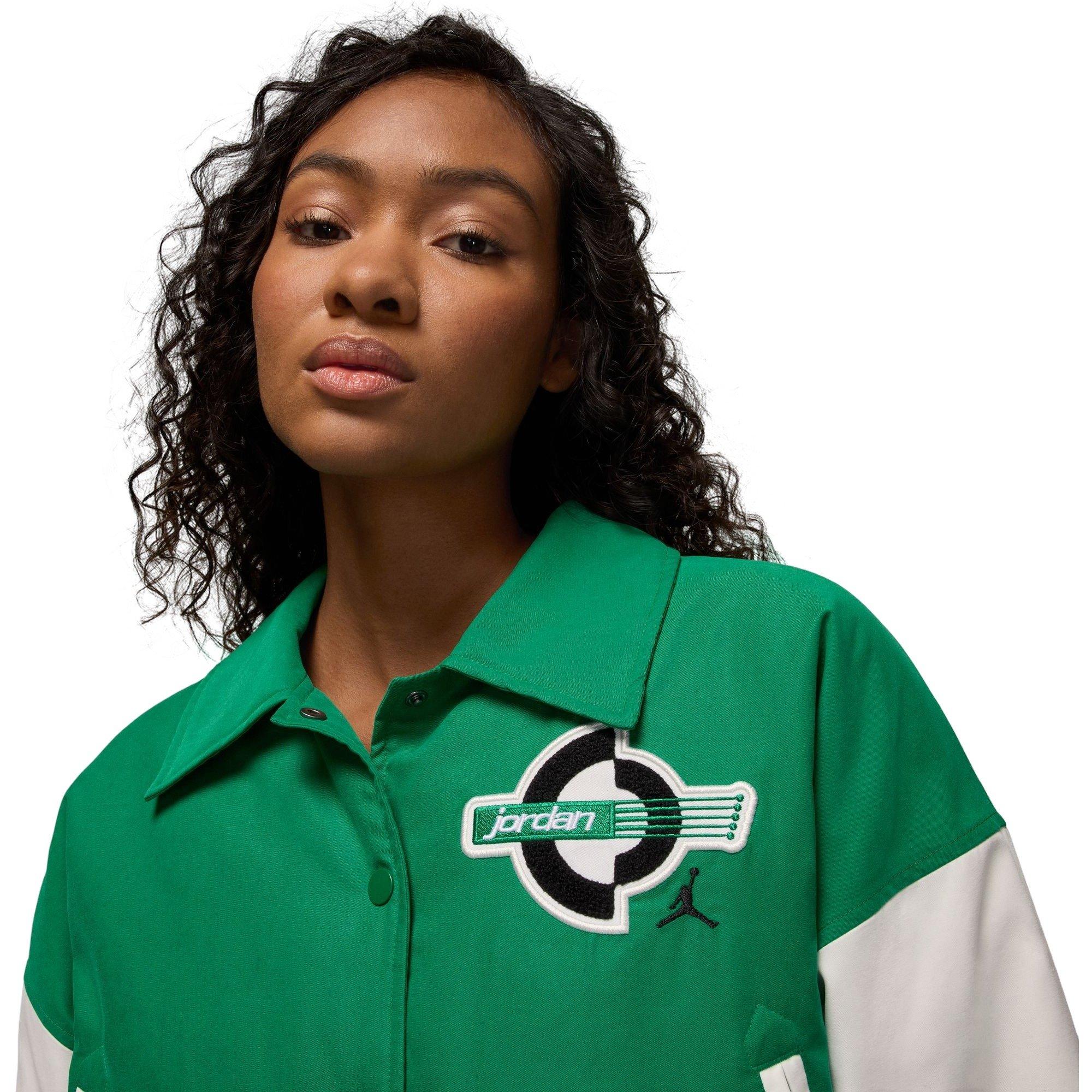 Jordan Women's Brooklyn Therma-FIT Varsity Jacket - GREEN Thumbnail View 3