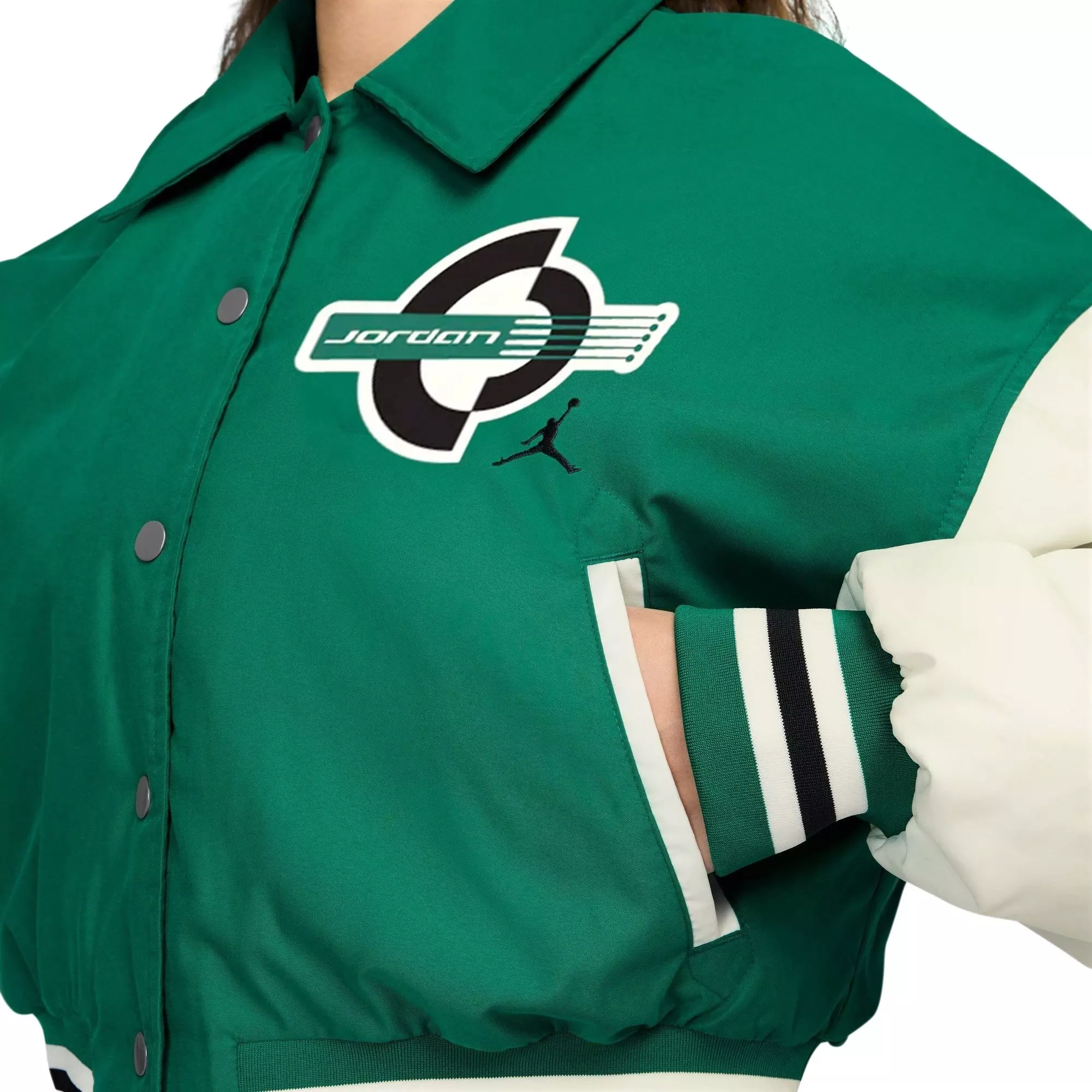 Jordan Women's Brooklyn Therma-FIT Varsity Jacket - GREEN