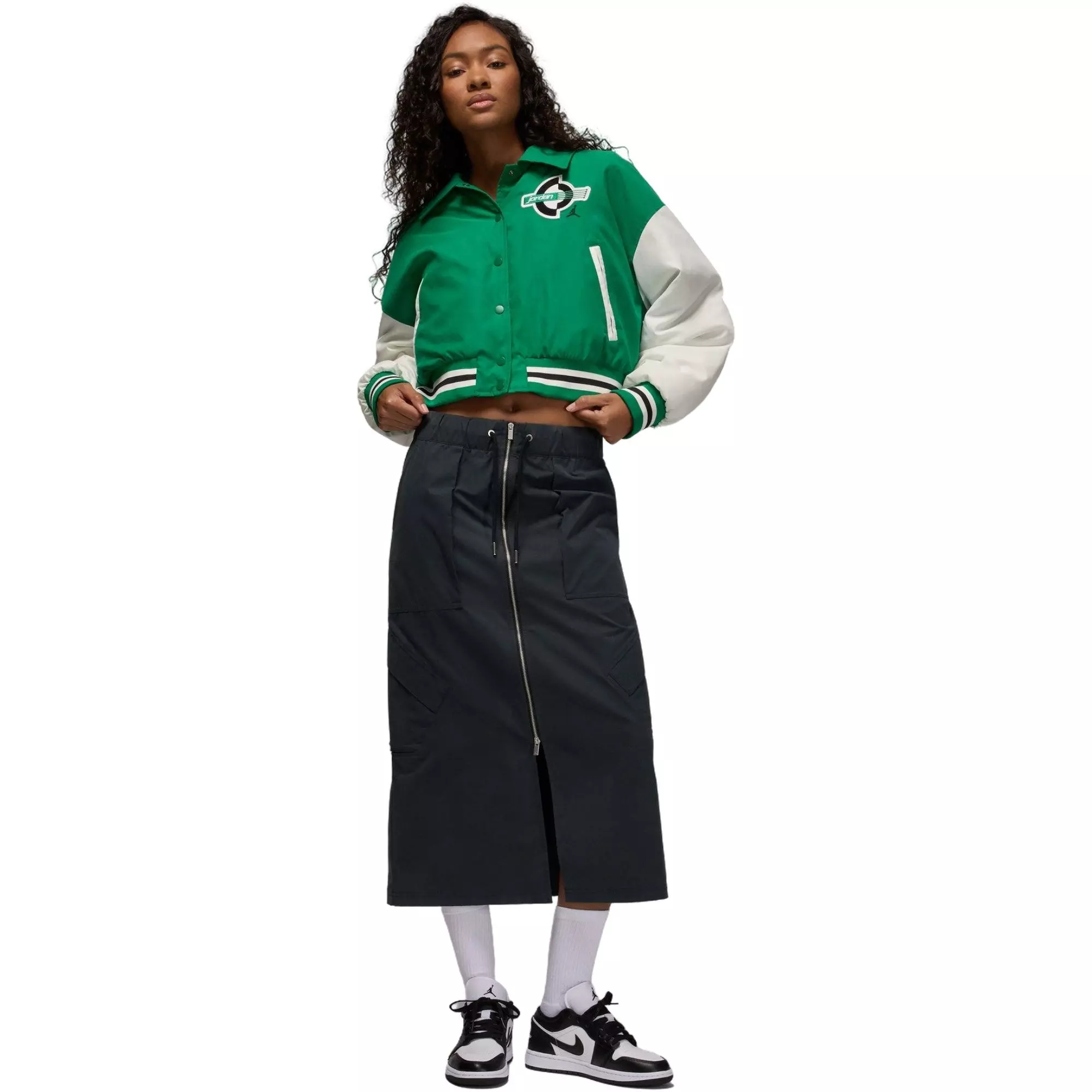 Jordan Women's Brooklyn Therma-FIT Varsity Jacket - GREEN