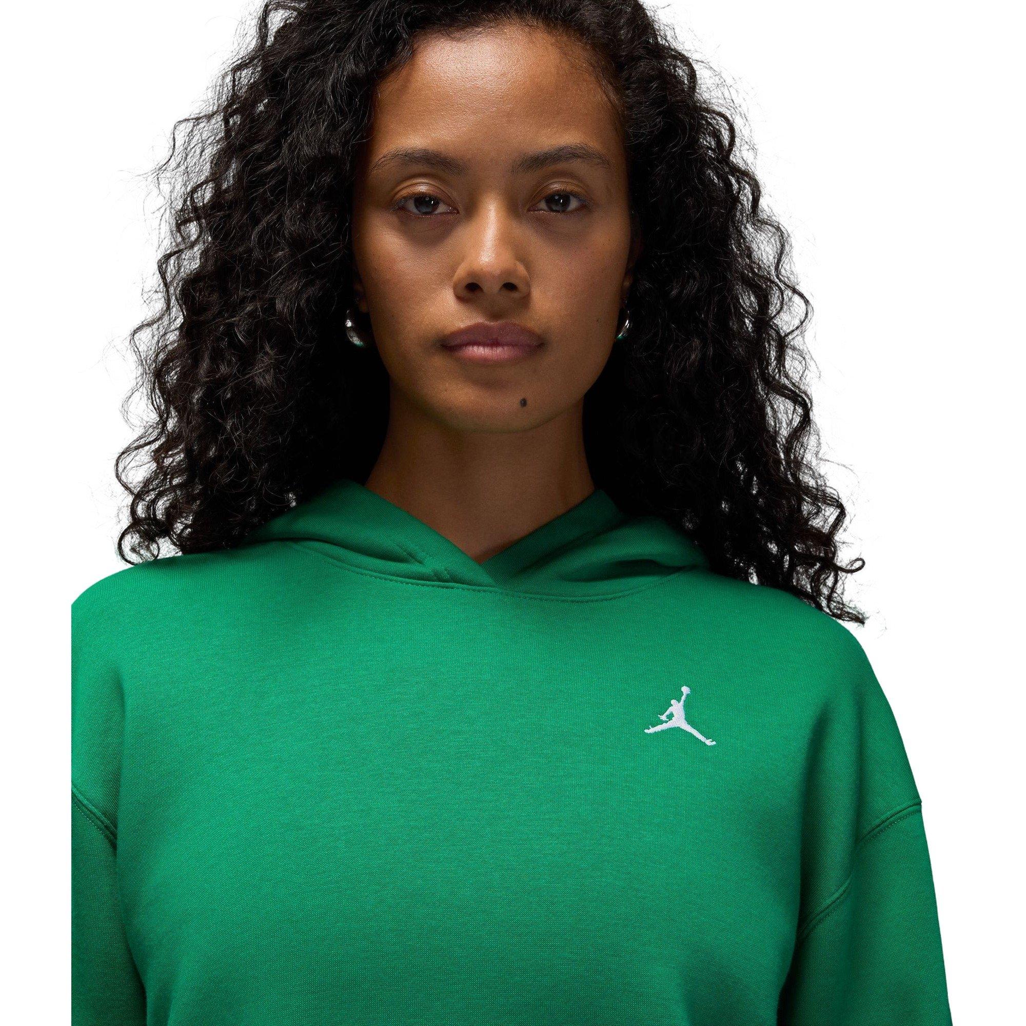 Jordan Women's Brooklyn Fleece Pullover Hoodie - GREEN Thumbnail View 3