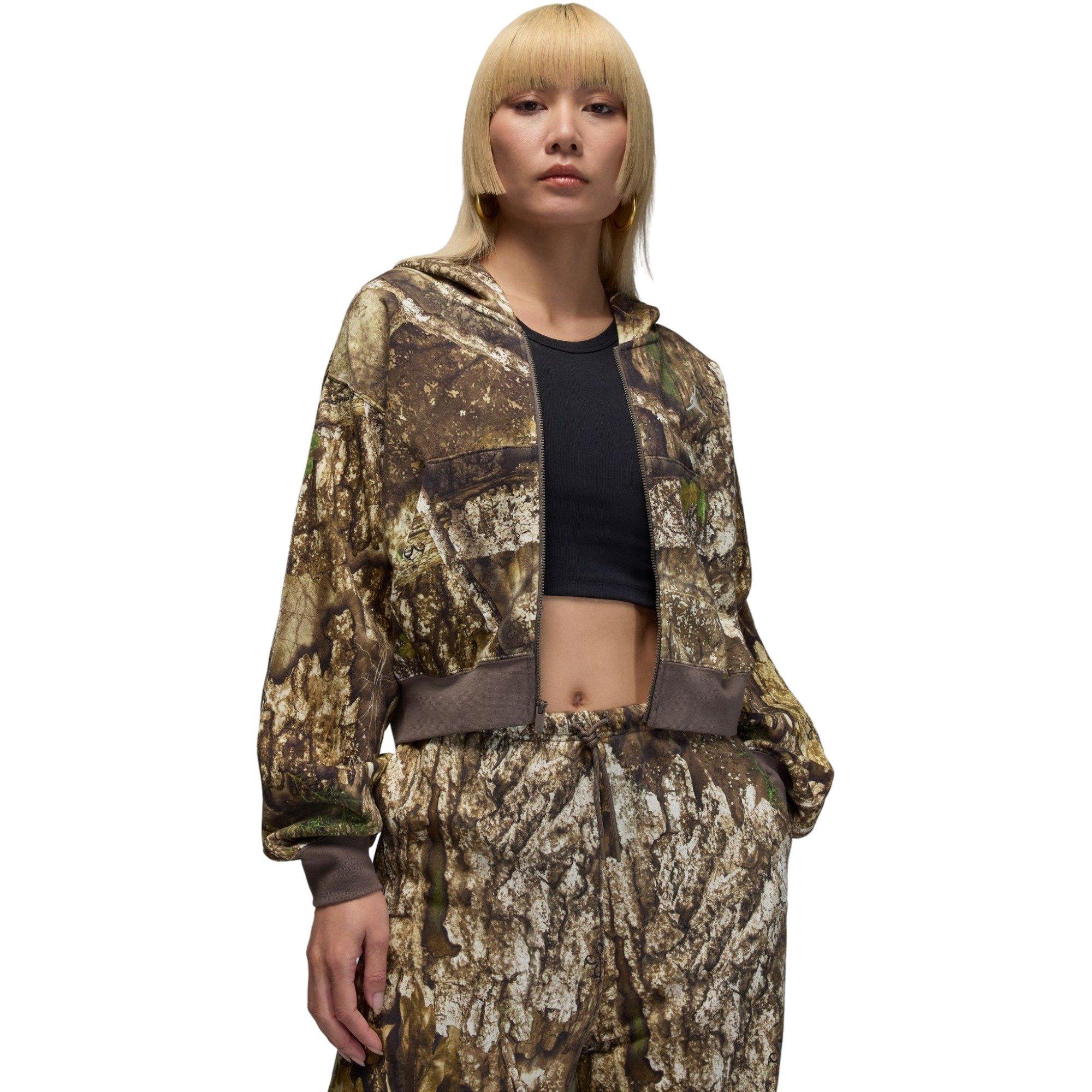 Jordan x Realtree&nbsp;Women's Brooklyn Fleece&nbsp;Cropped Full-Zip Jacket - CAMOUFLAGE Thumbnail View 1