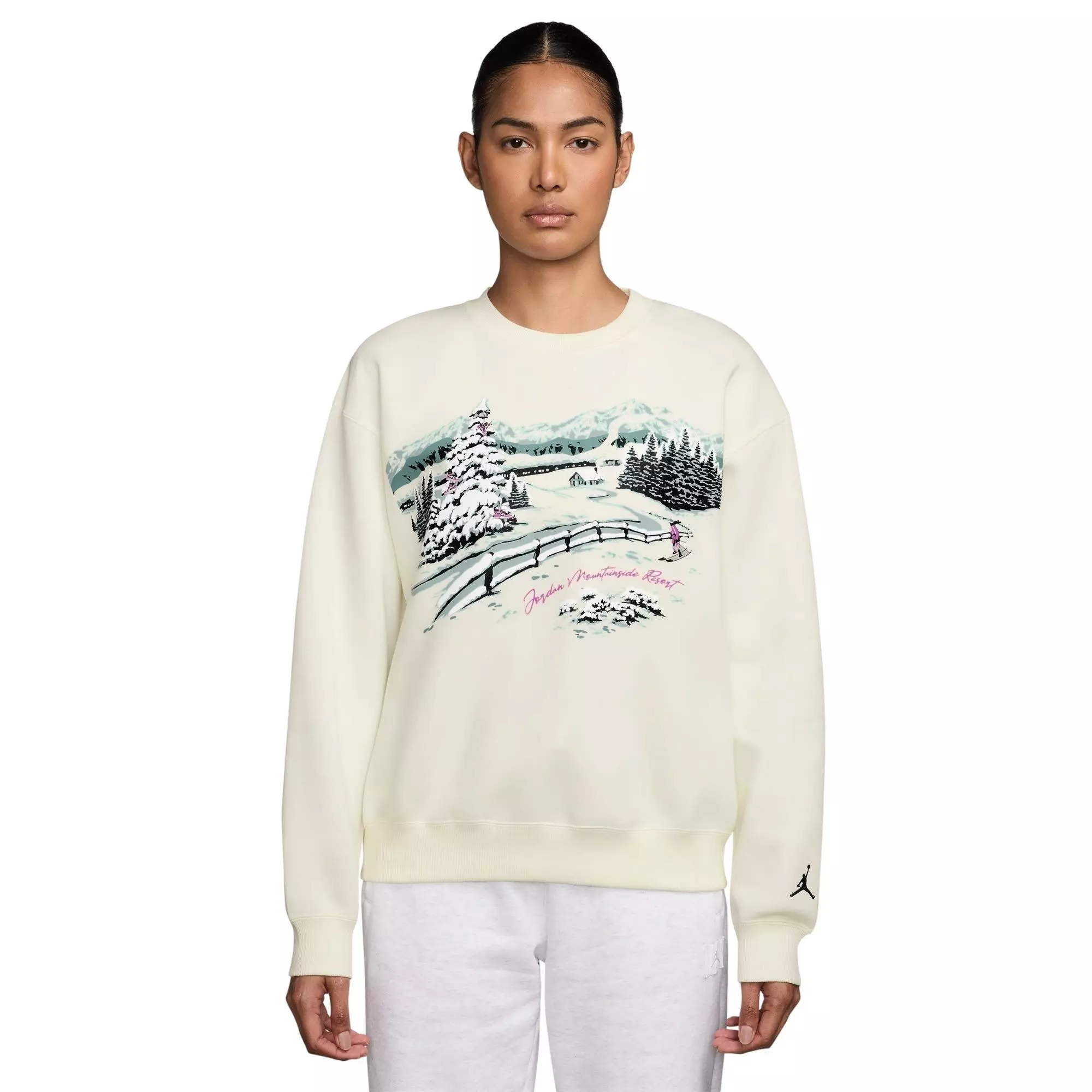 Jordan Women's Brooklyn FLeece Crew-Neck Sweatshirt - SAIL